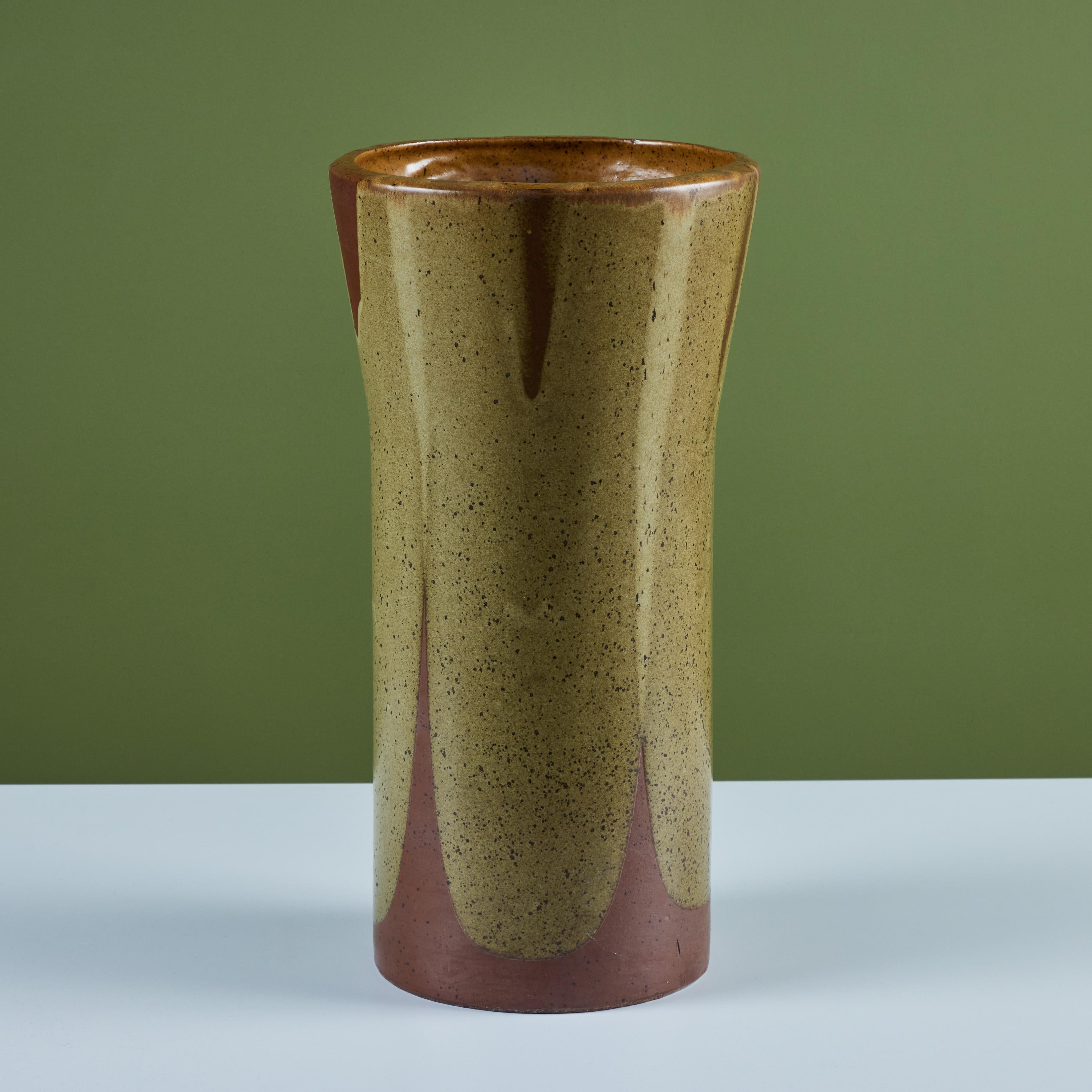 Glazed David Cressey Pro/Artisan Flame-Glaze Urn for Architectural Pottery For Sale