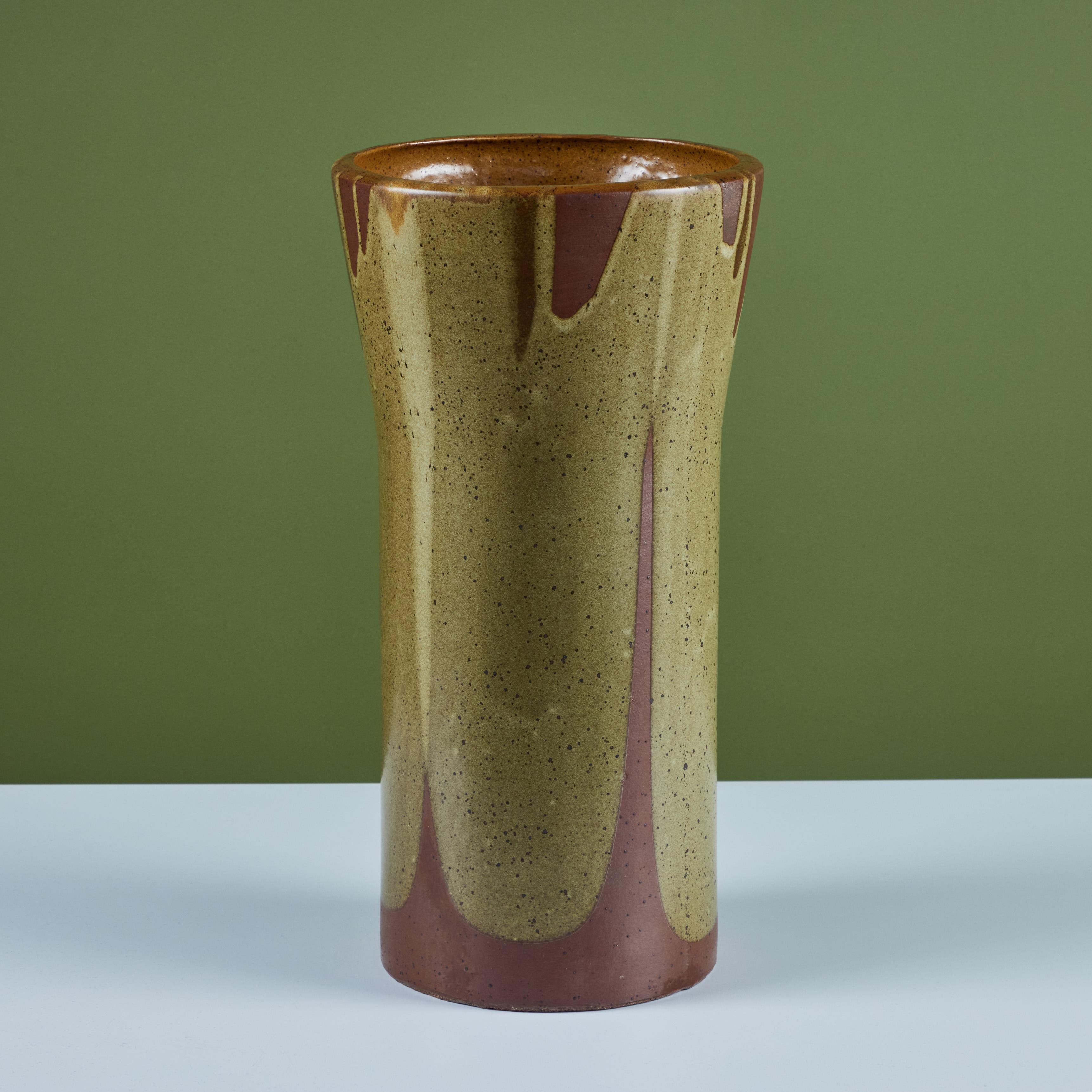 David Cressey Pro/Artisan Urne aus geflammter Glasur für Architectural Pottery (Mitte des 20. Jahrhunderts) im Angebot