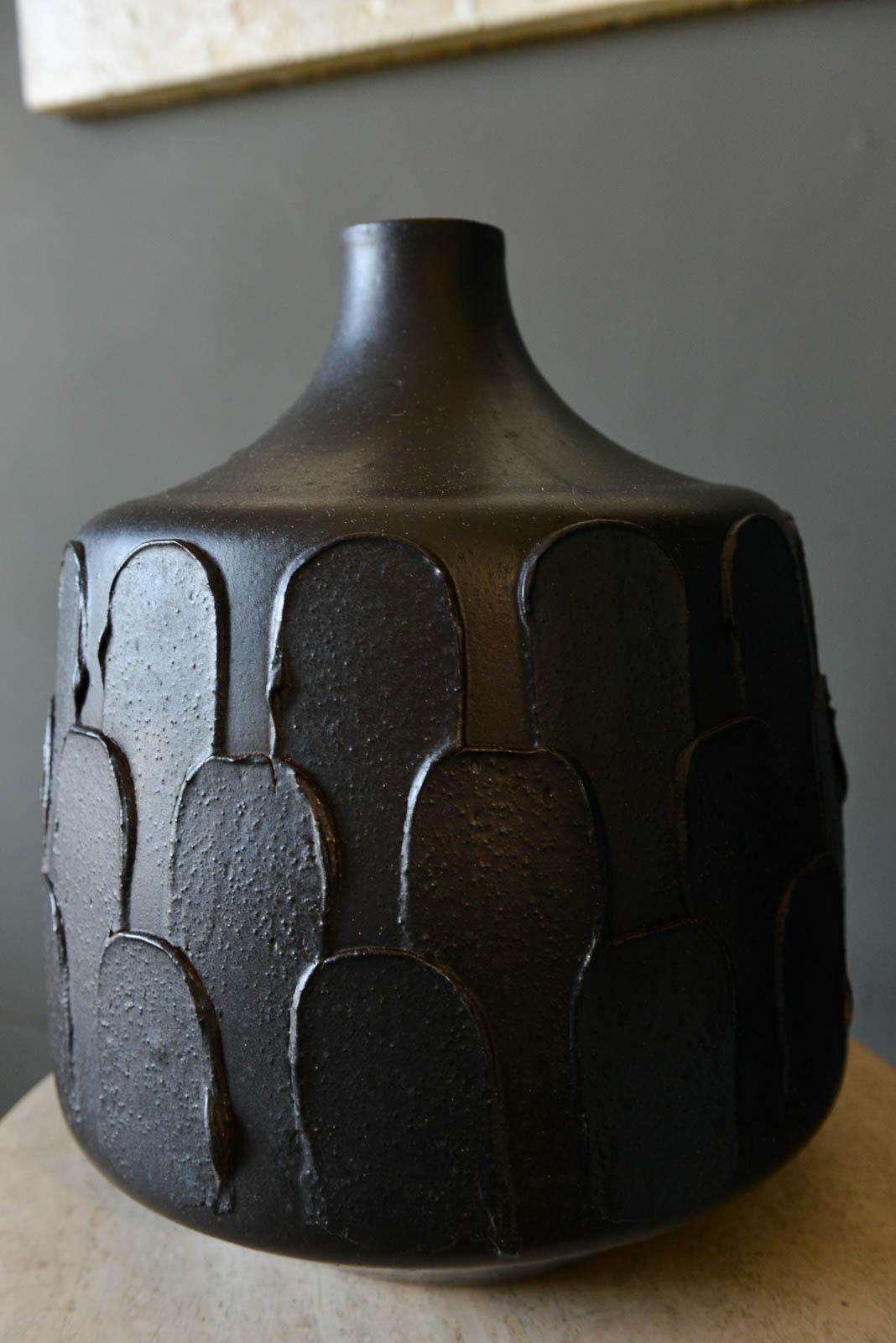 Late 20th Century David Cressey Pro/Artisan Leaf Pattern Vase or Lamp Base, 1970