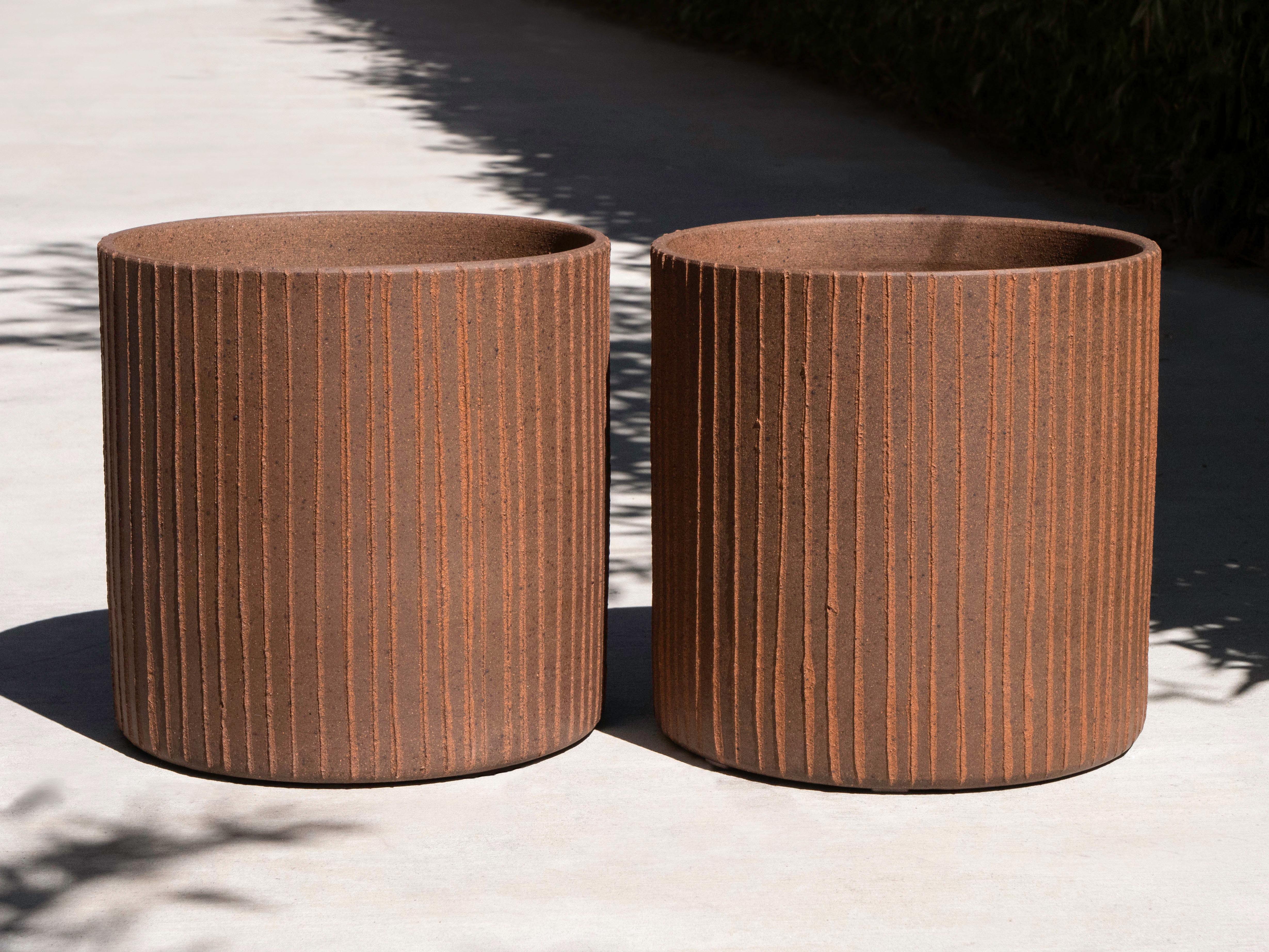 David Cressey Pro Artisan „Linear“ Zylinder-Pflanzgefäß für Architectural Pottery im Zustand „Gut“ im Angebot in Los Angeles, CA
