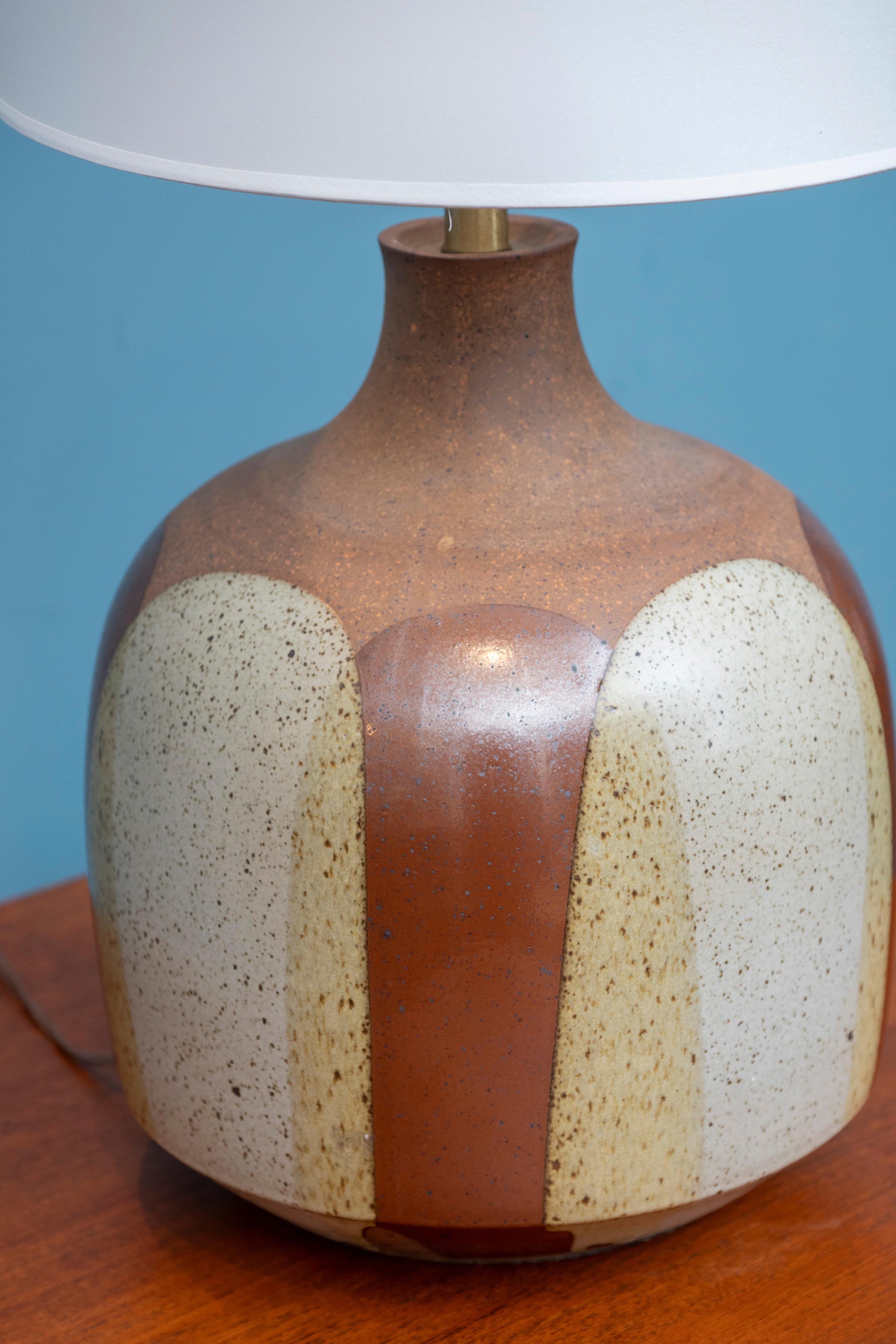 Late 20th Century David Cressey Pro Artisan Series Ceramic Table Lamp For Sale