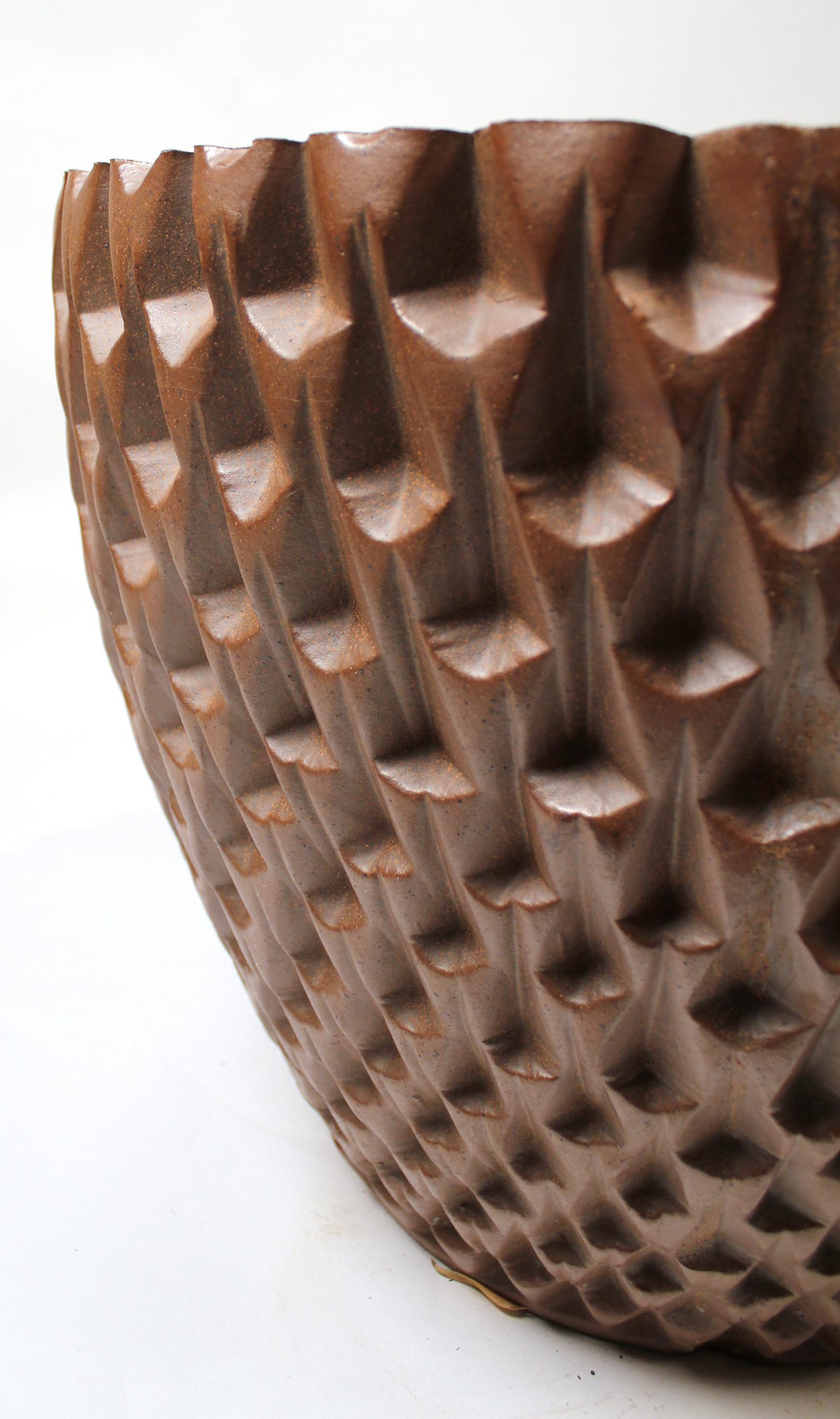 American David Cressey Pro Artisan Series Unglazed Phoenix Planter Architectural Pottery