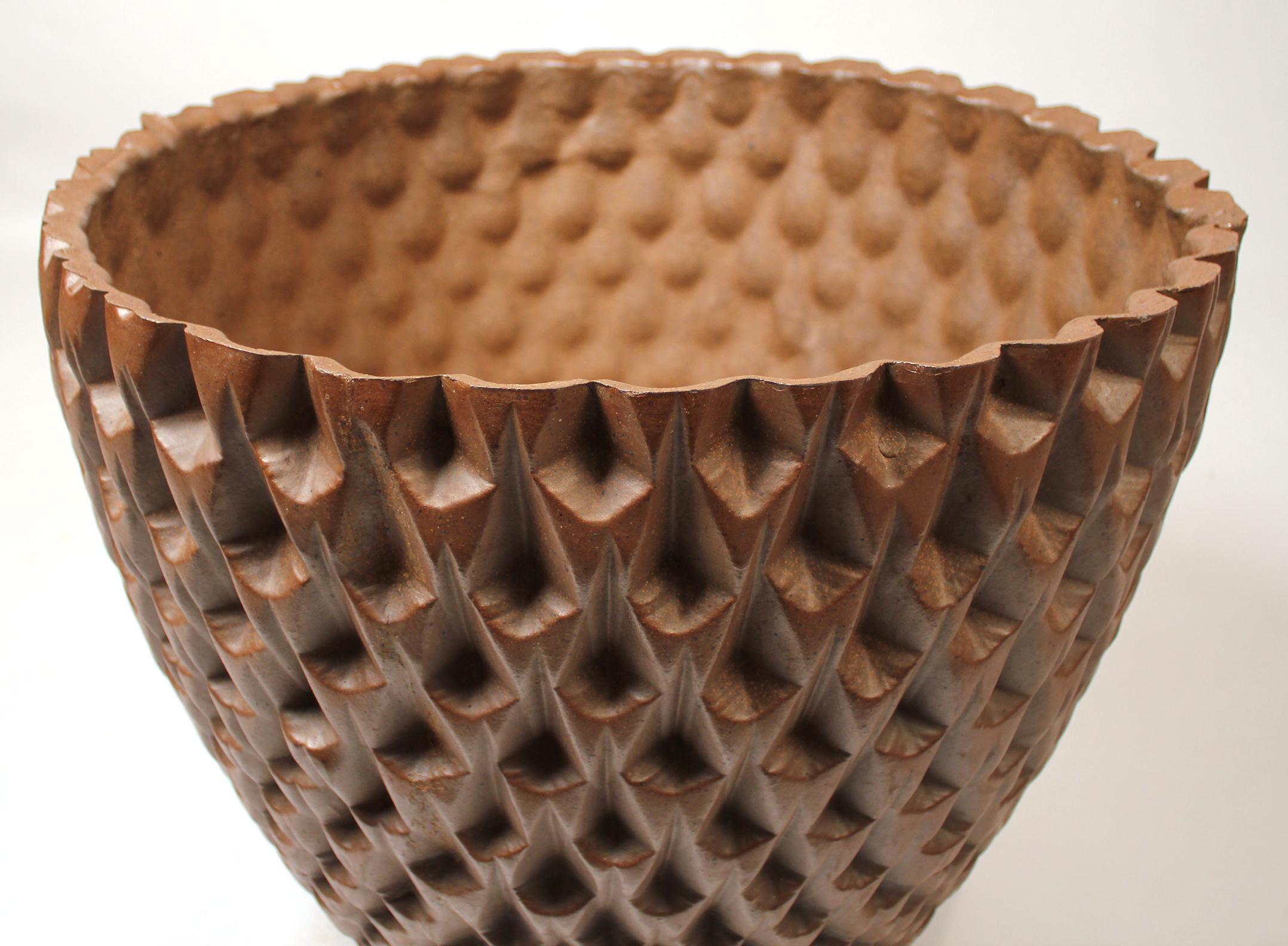 20th Century David Cressey Pro Artisan Series Unglazed Phoenix Planter Architectural Pottery