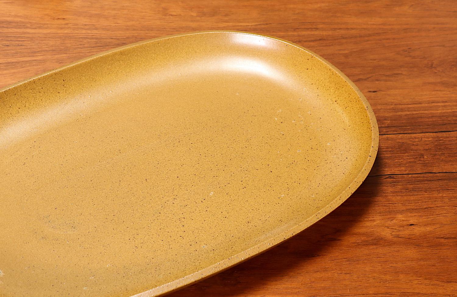 Glazed David Cressey Pro Artisan Stoneware Platter for Architectural Pottery For Sale