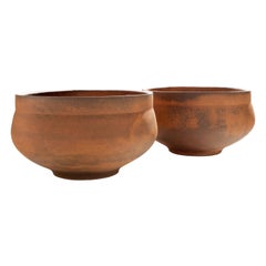 David Cressey Reduction Fired Stoneware Bowl Planters for Architectural Pottery