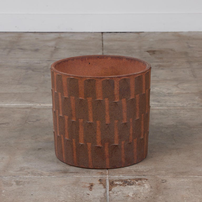 Mid-20th Century David Cressey Ribbed Stoneware Pro/Artisan Planter for Architectural Pottery