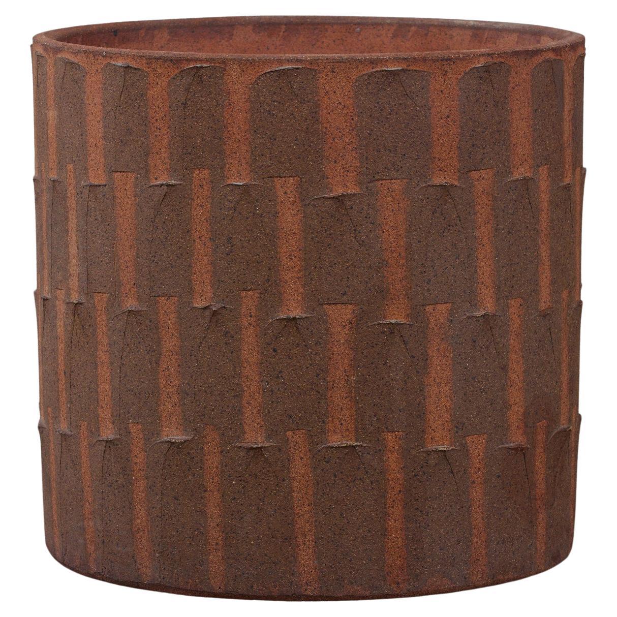 David Cressey Ribbed Stoneware Pro/Artisan Planter for Architectural Pottery