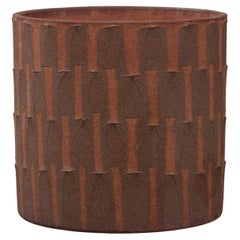 David Cressey Ribbed Stoneware Pro/Artisan Planter for Architectural Pottery