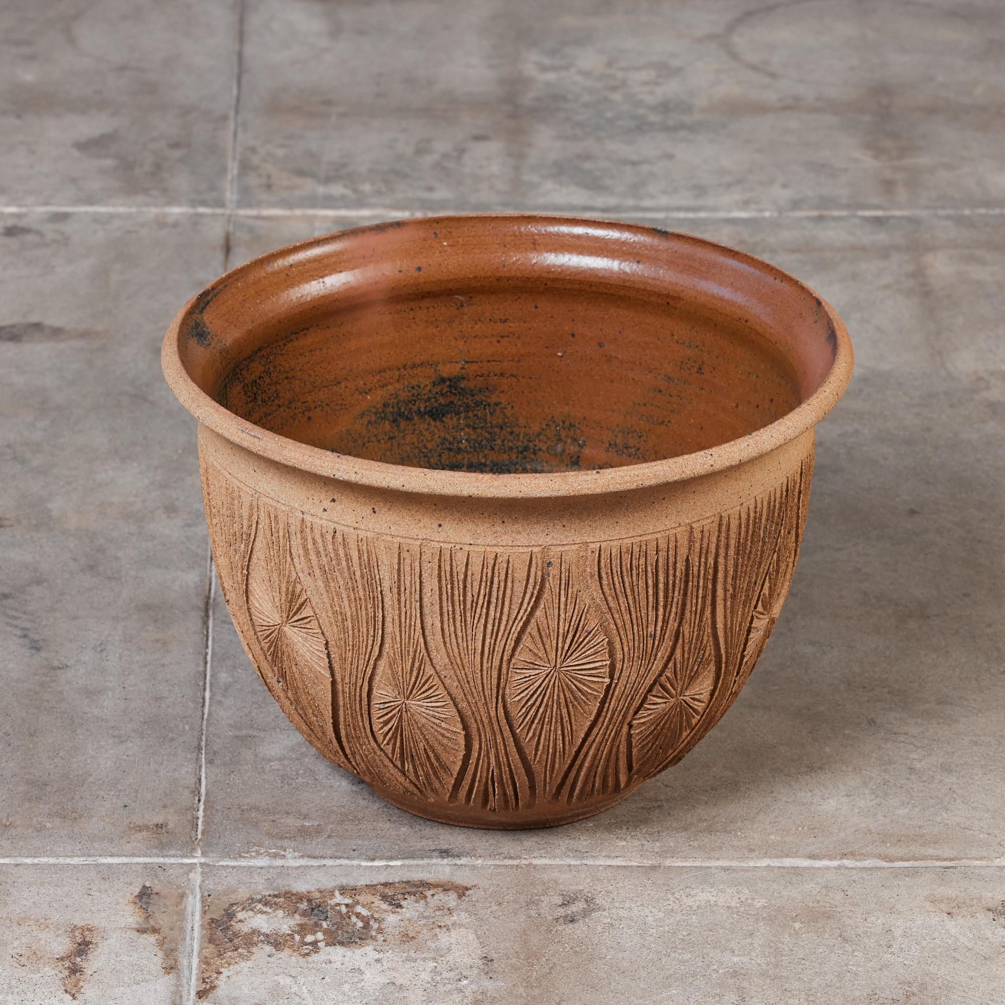 David Cressey & Robert Maxwell for Earthgender “Teardrop Sunburst” Bowl Planter 1