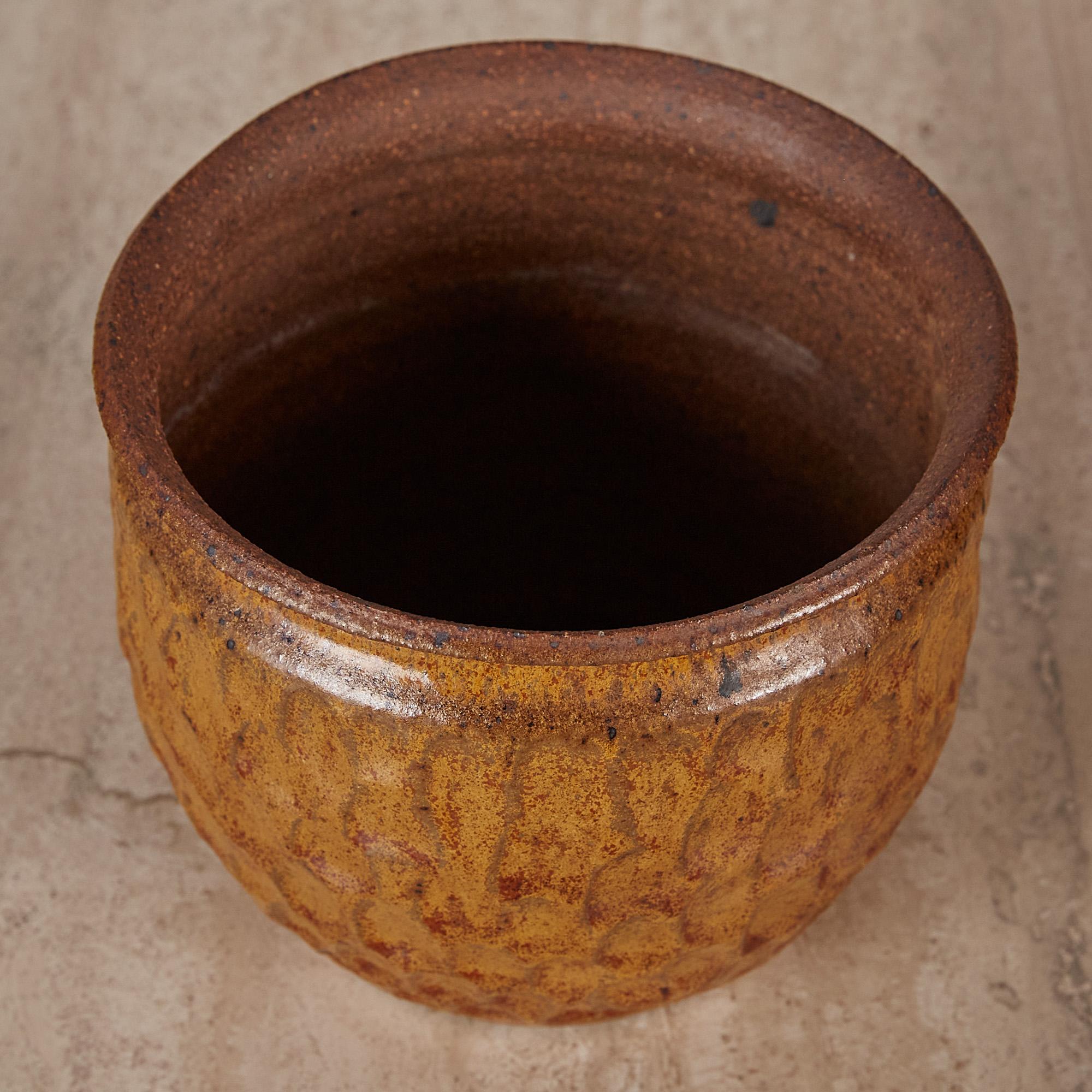 David Cressey & Robert Maxwell for Earthgender Thumbprint Bowl Planter In Good Condition In Los Angeles, CA
