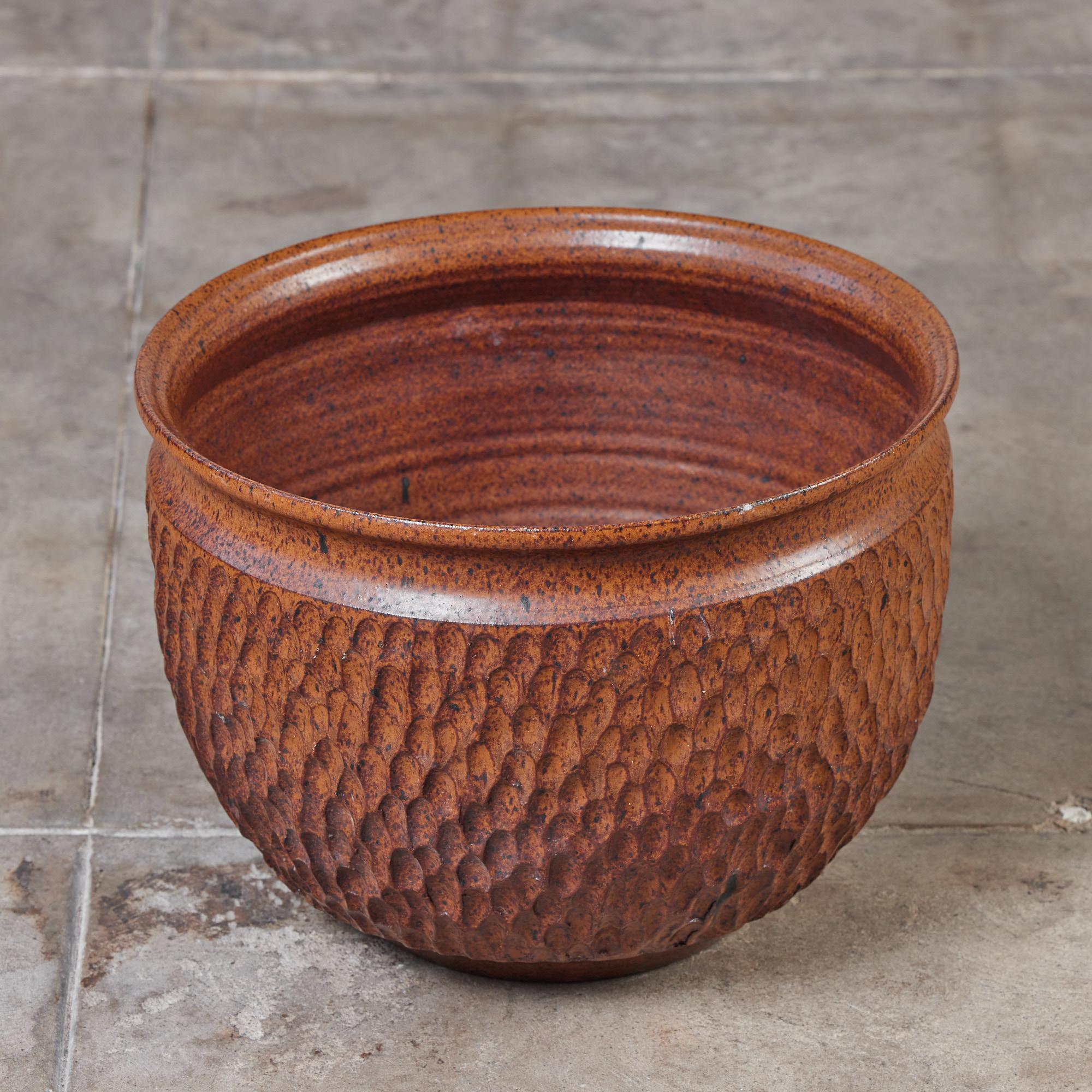 Stoneware David Cressey & Robert Maxwell for Earthgender “Thumbprint” Bowl Planter
