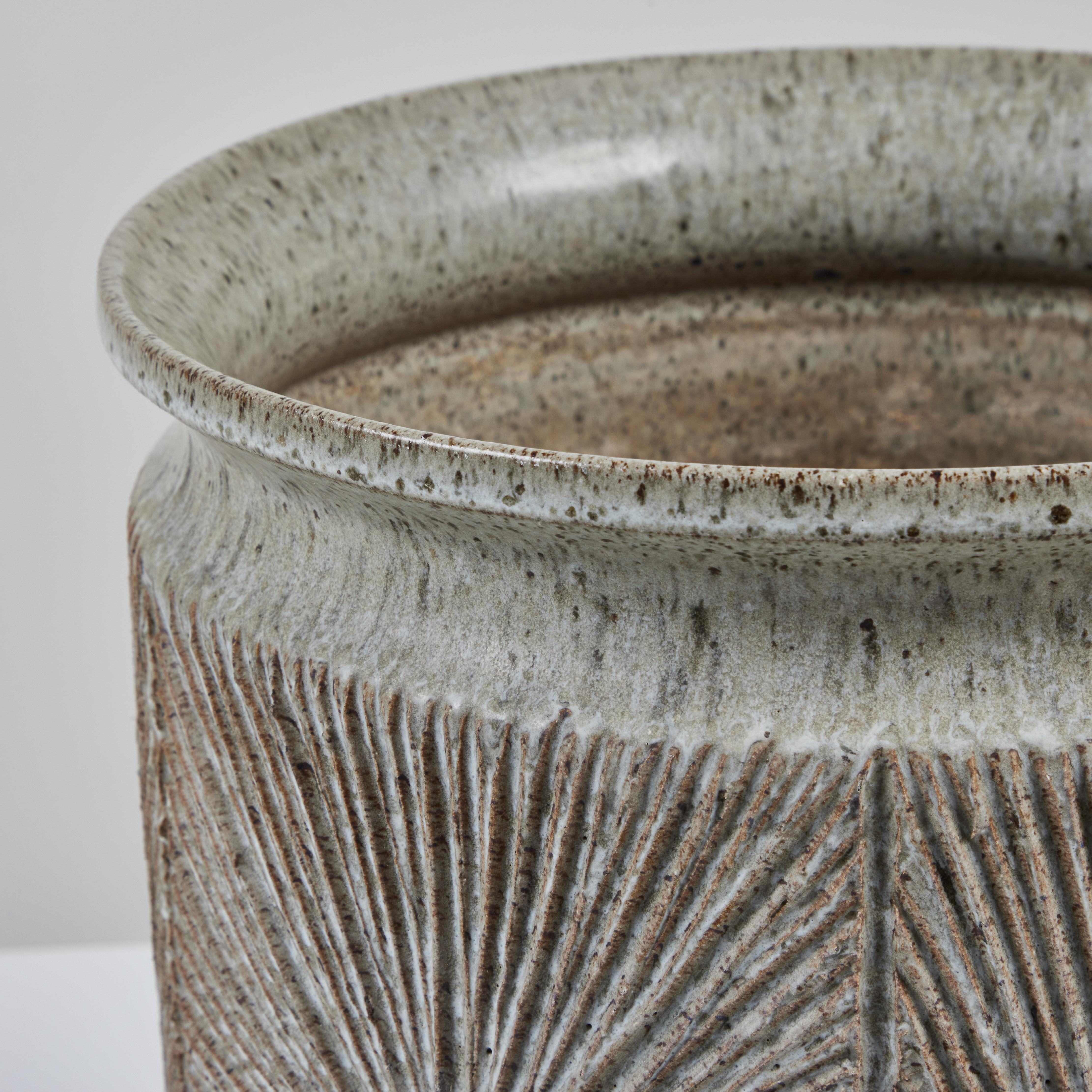 David Cressey & Robert Maxwell “Sunburst” Cylindrical Planter for Earthgender In Excellent Condition In Los Angeles, CA