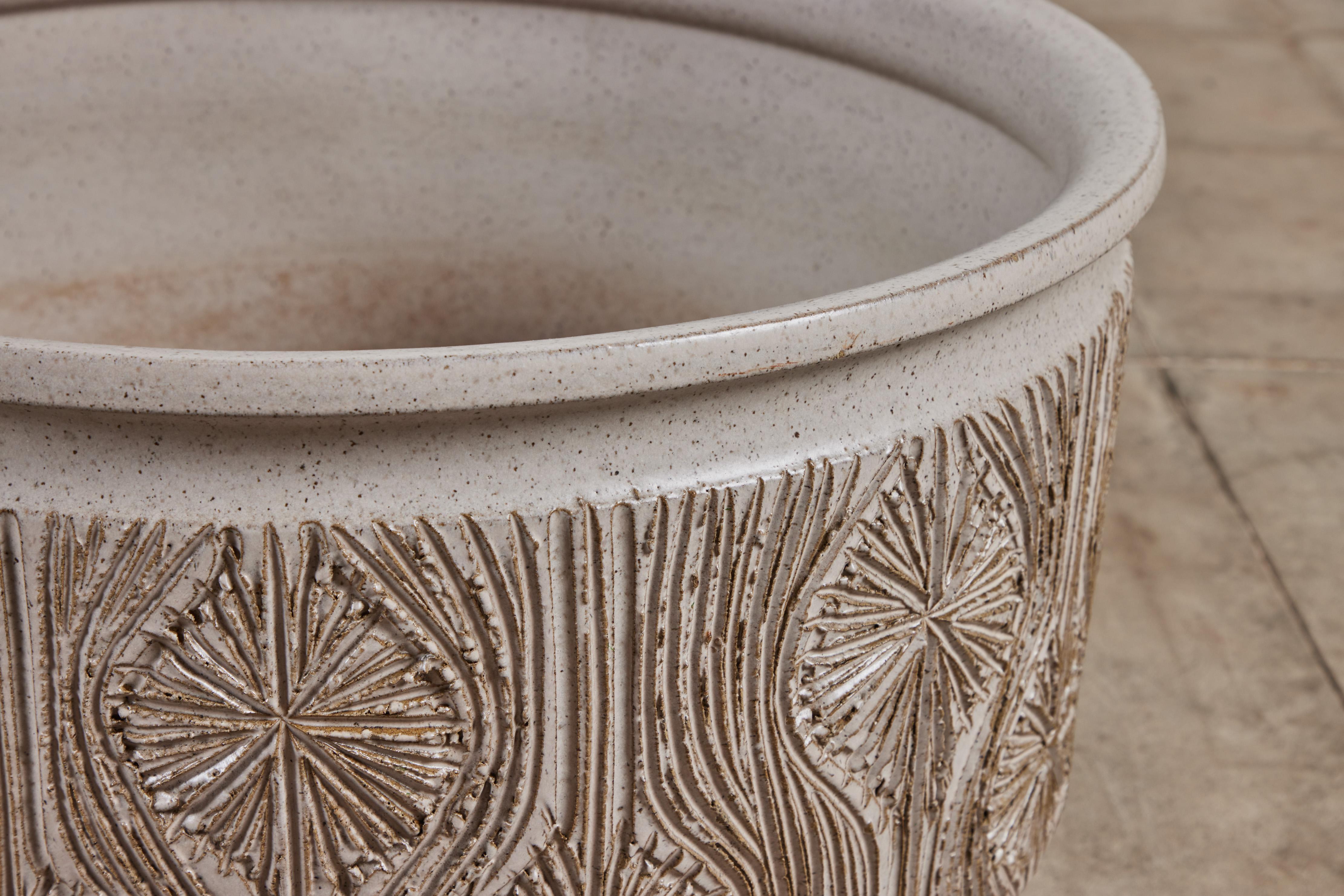 Pottery David Cressey & Robert Maxwell “Teardrop Sunburst” Bowl Planter for Earthgender For Sale