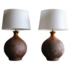 David Cressey & Robert Maxwell "Teardrop Sunburst" Table Lamps, circa 1970