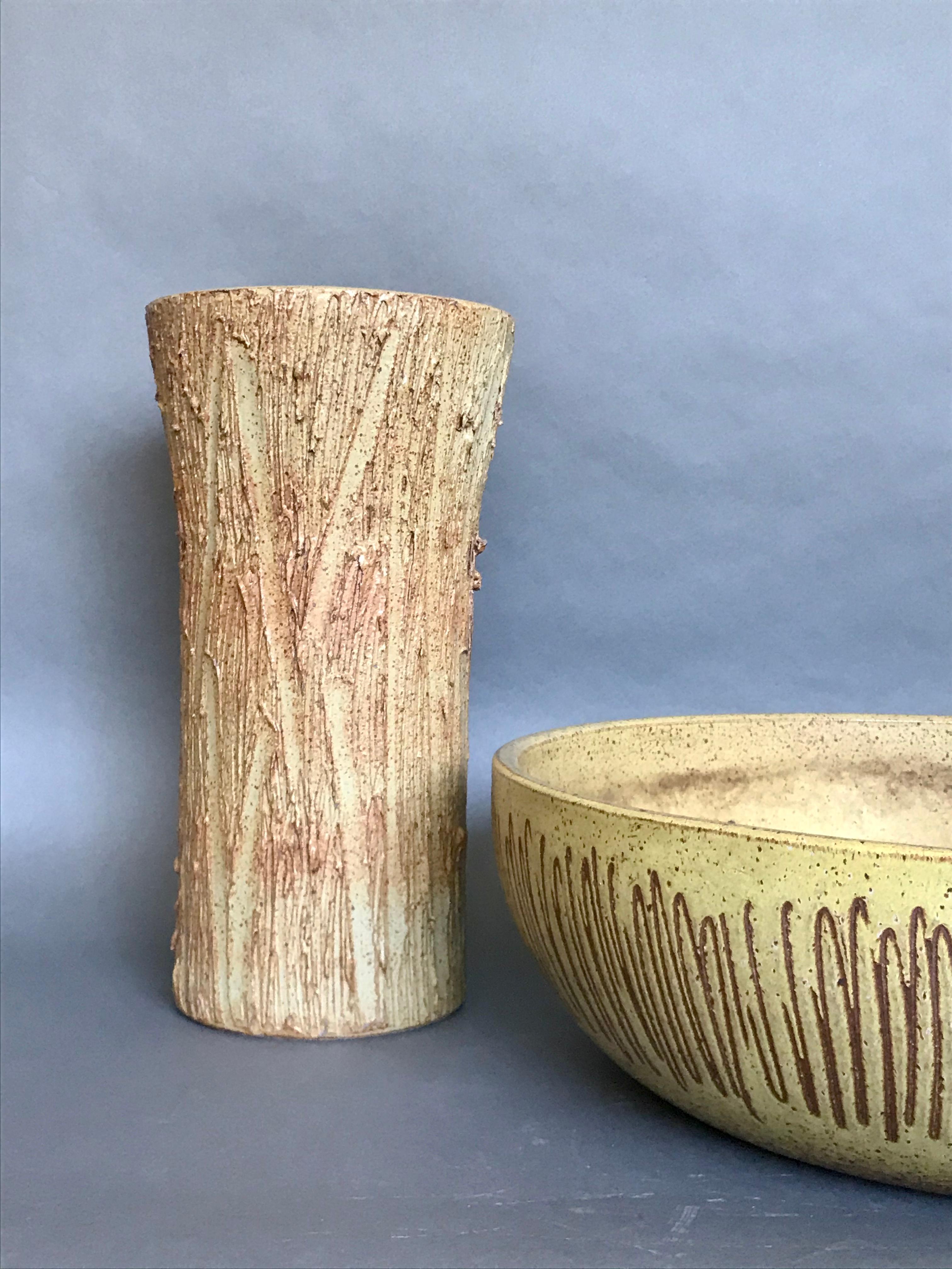 David Cressey Scratch Vase Planter + Umbrella Stand In Good Condition In Los Angeles, CA
