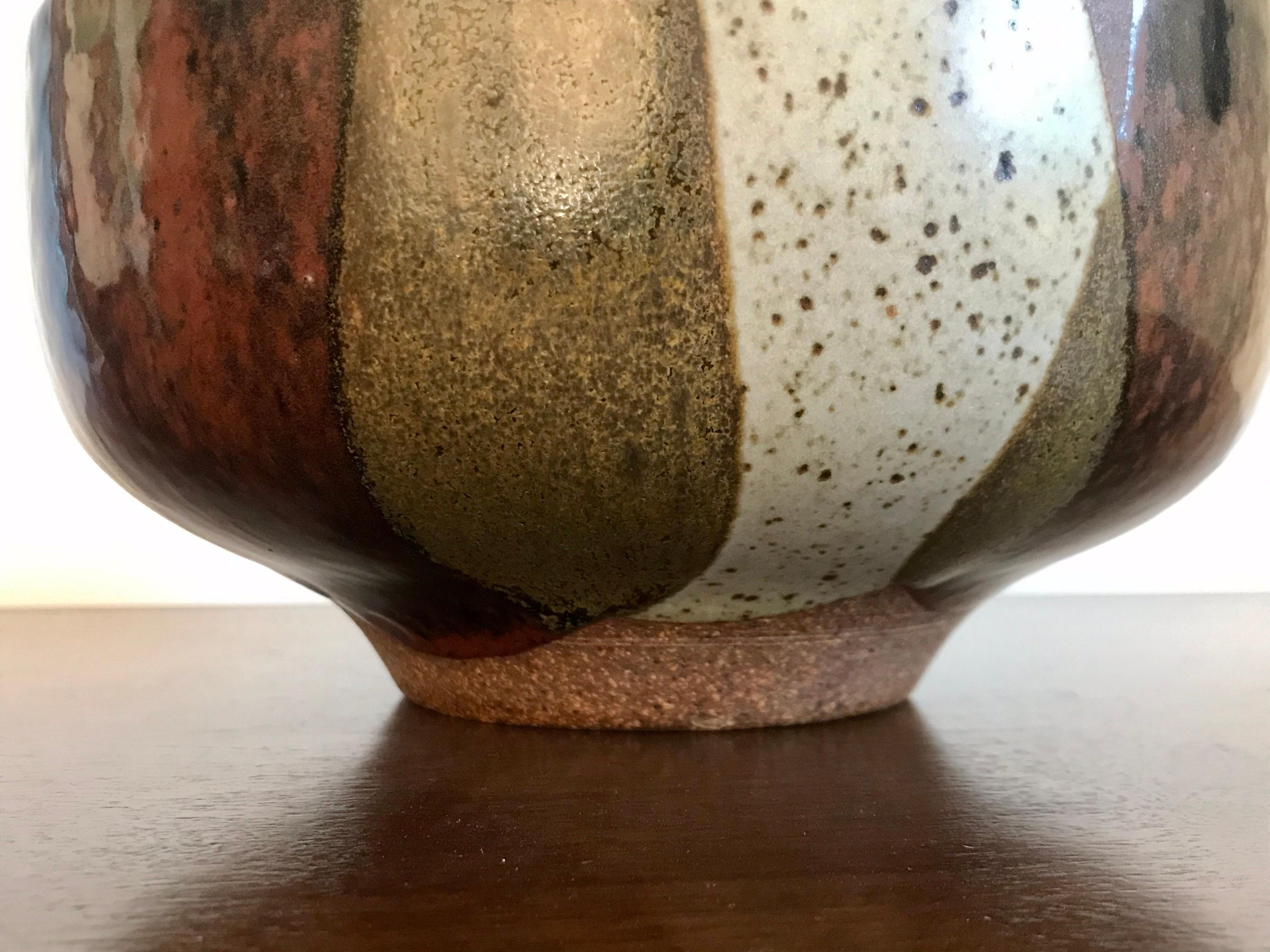 David Cressey + John Follis Small 'Flame' Stoneware Planter + Catch-All  1