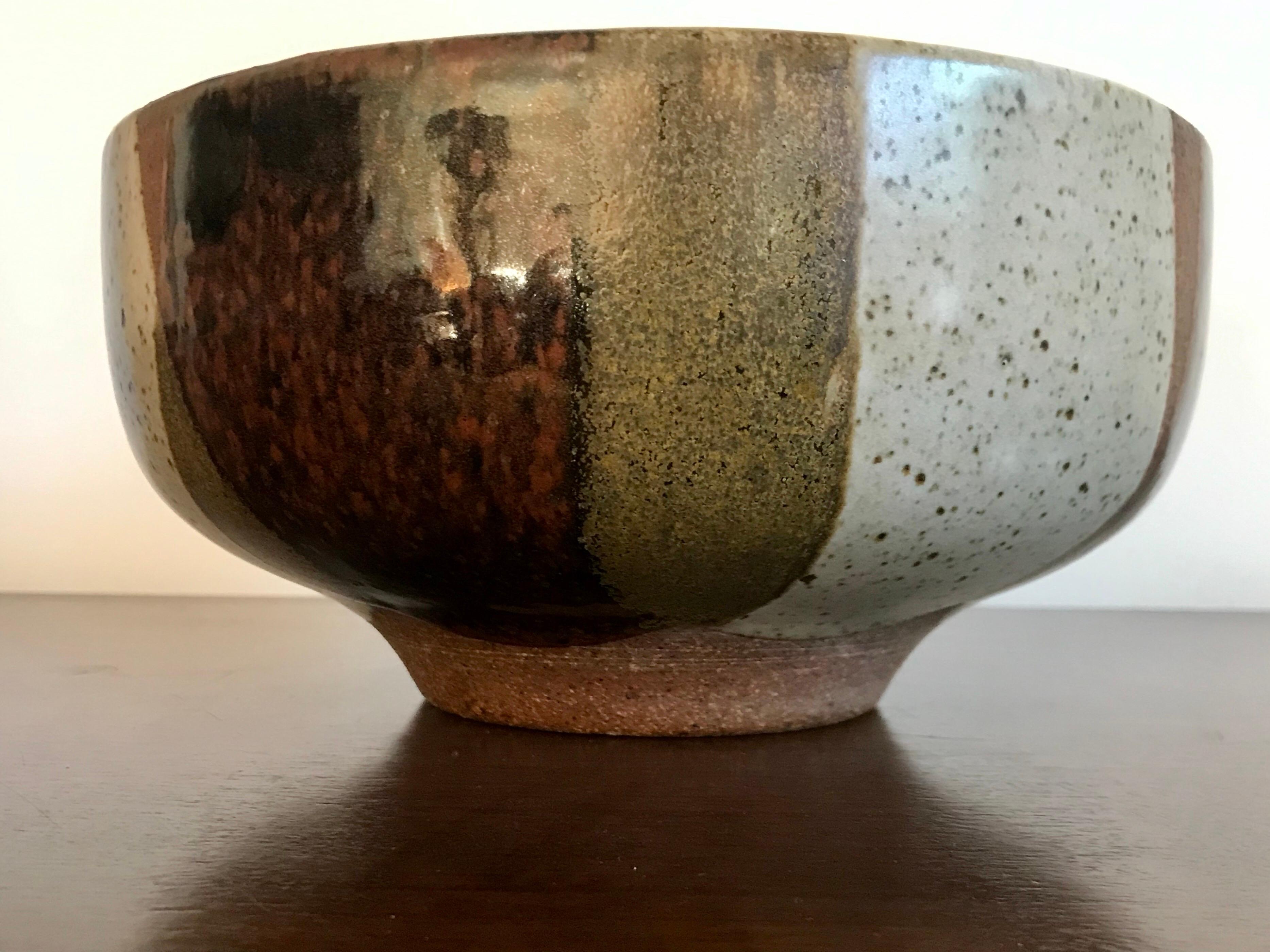 David Cressey + John Follis Small 'Flame' Stoneware Planter + Catch-All  In Good Condition In Los Angeles, CA