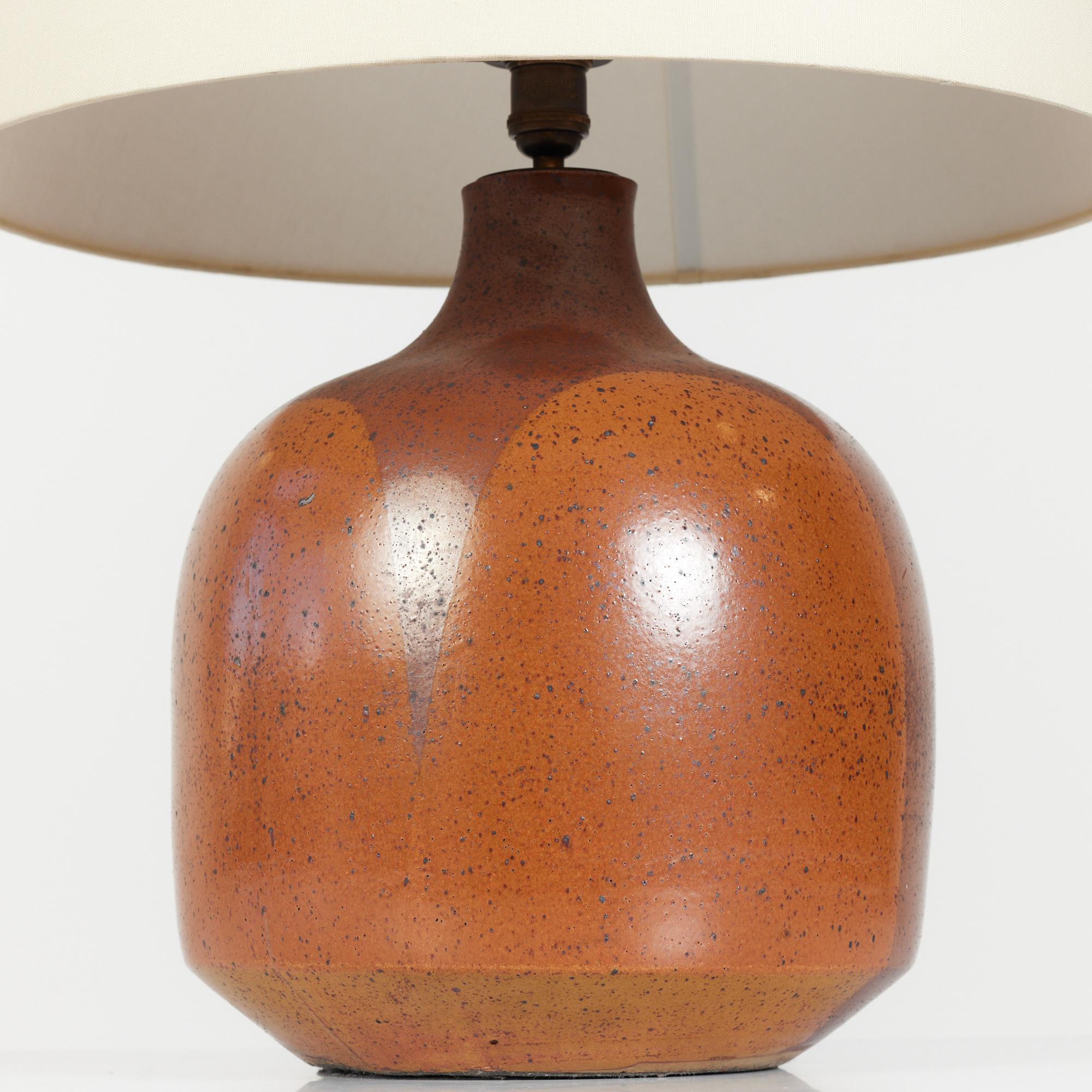 David Cressey Stoneware Flame Glaze Lamp 2