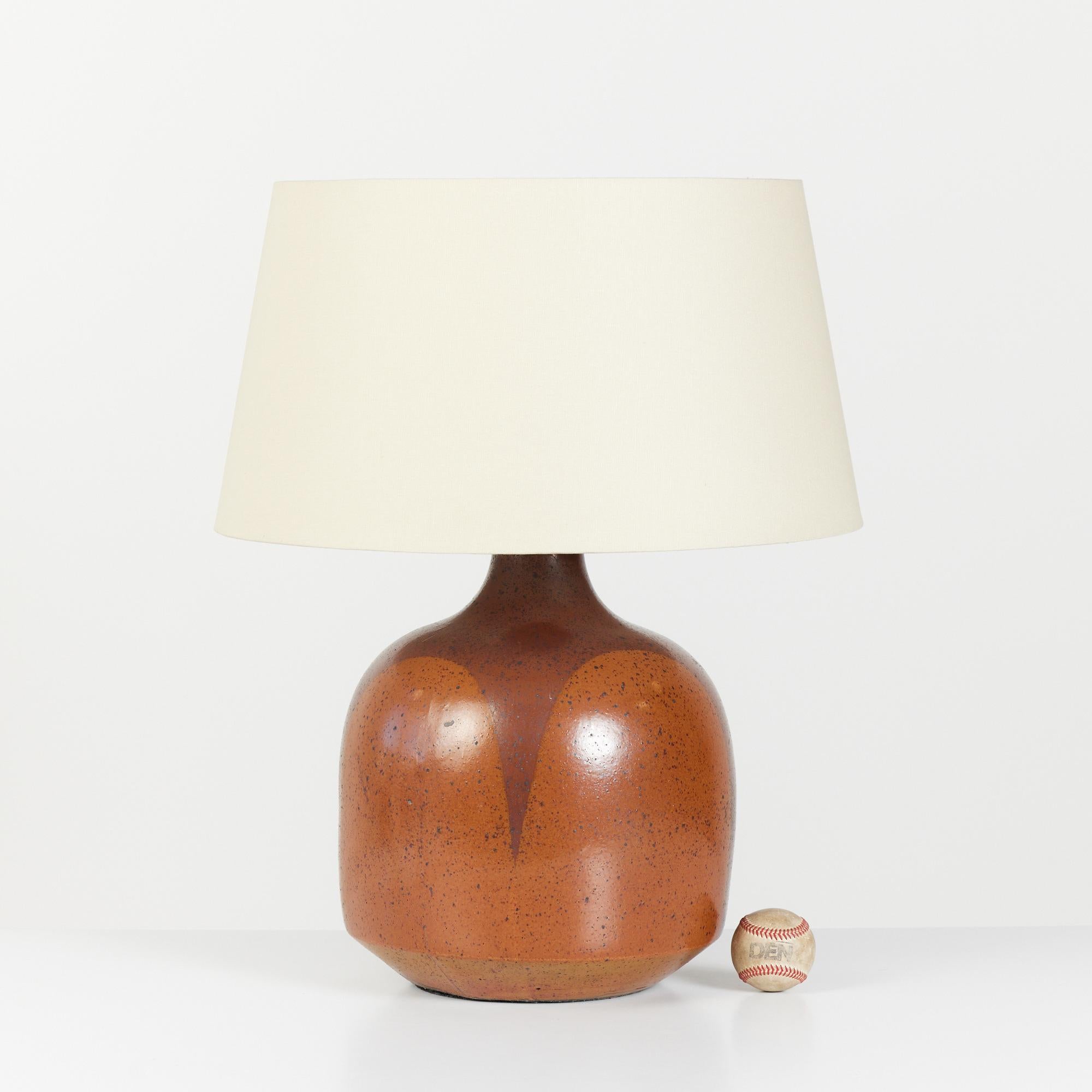 Mid-Century Modern David Cressey Stoneware Flame Glaze Lamp