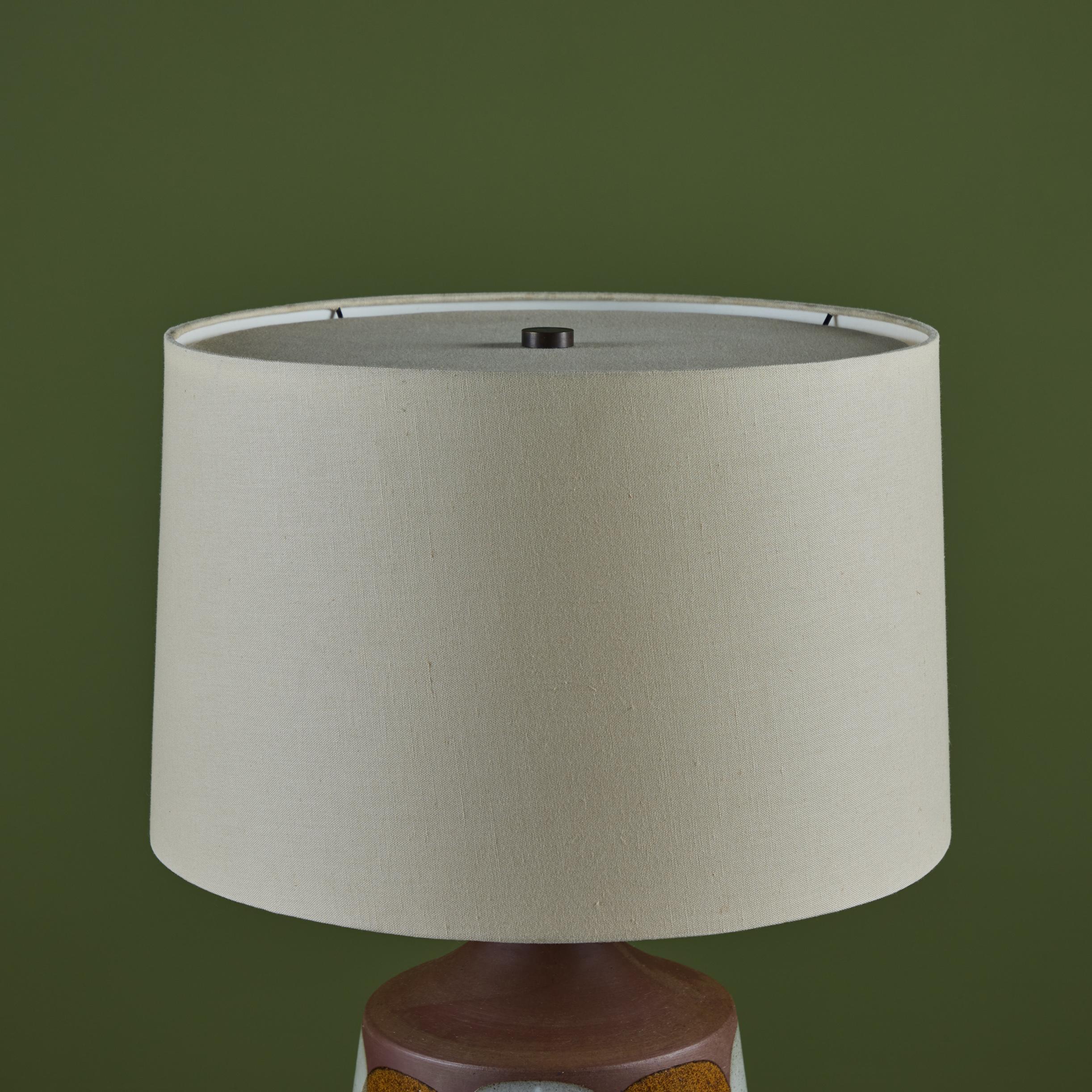 David Cressey Stoneware Flame Glaze Table Lamp For Sale 2