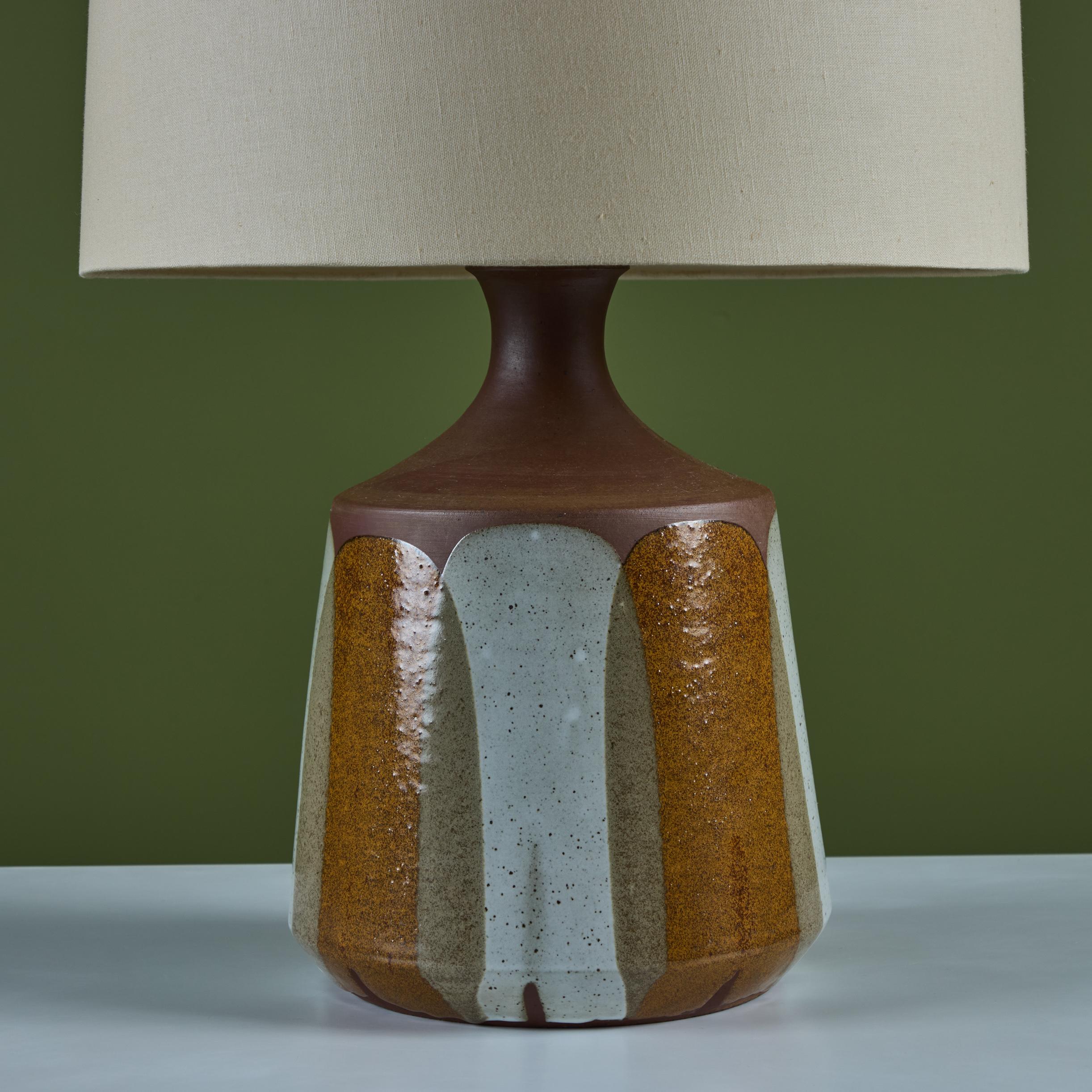 David Cressey Stoneware Flame Glaze Table Lamp For Sale 3