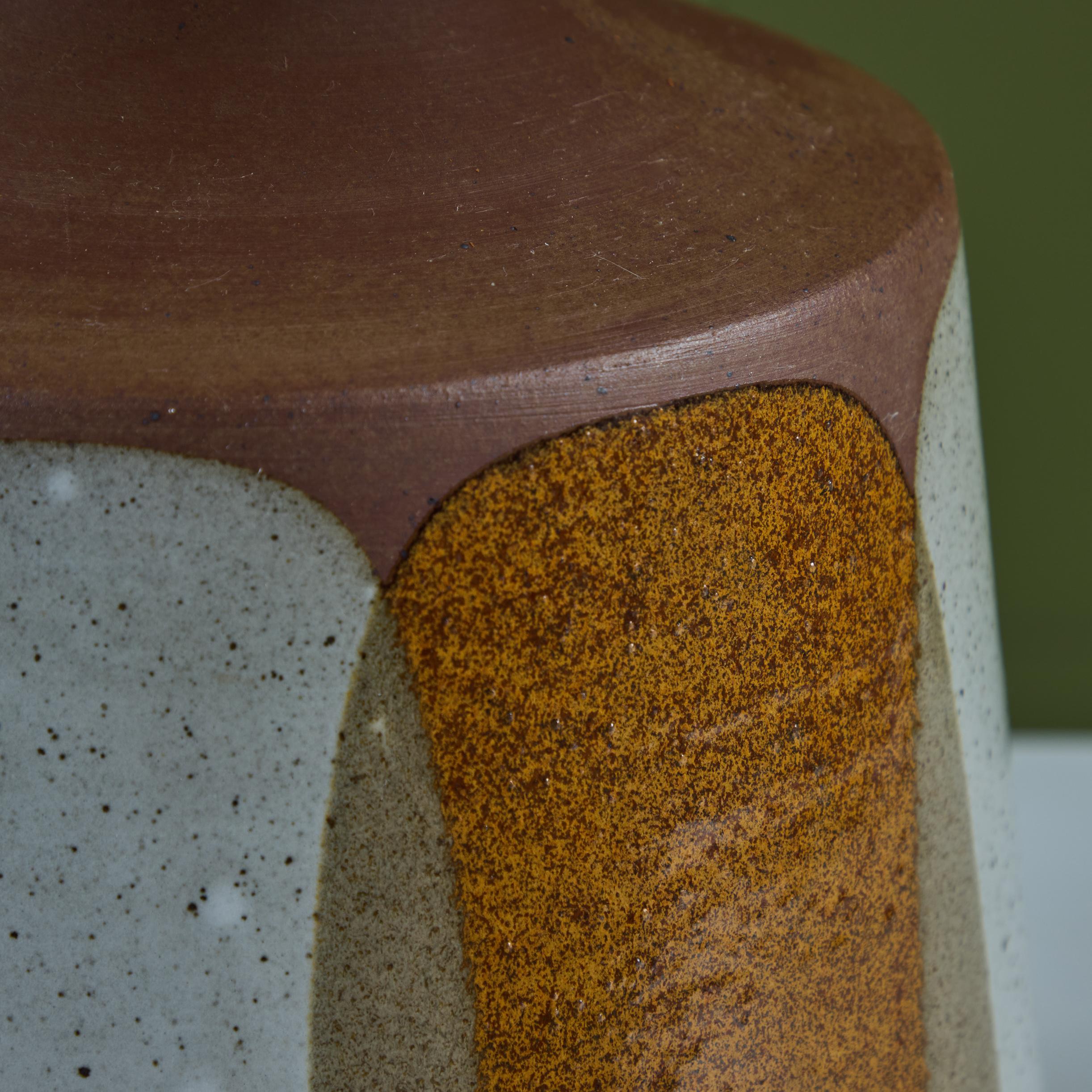 David Cressey Stoneware Flame Glaze Table Lamp For Sale 4