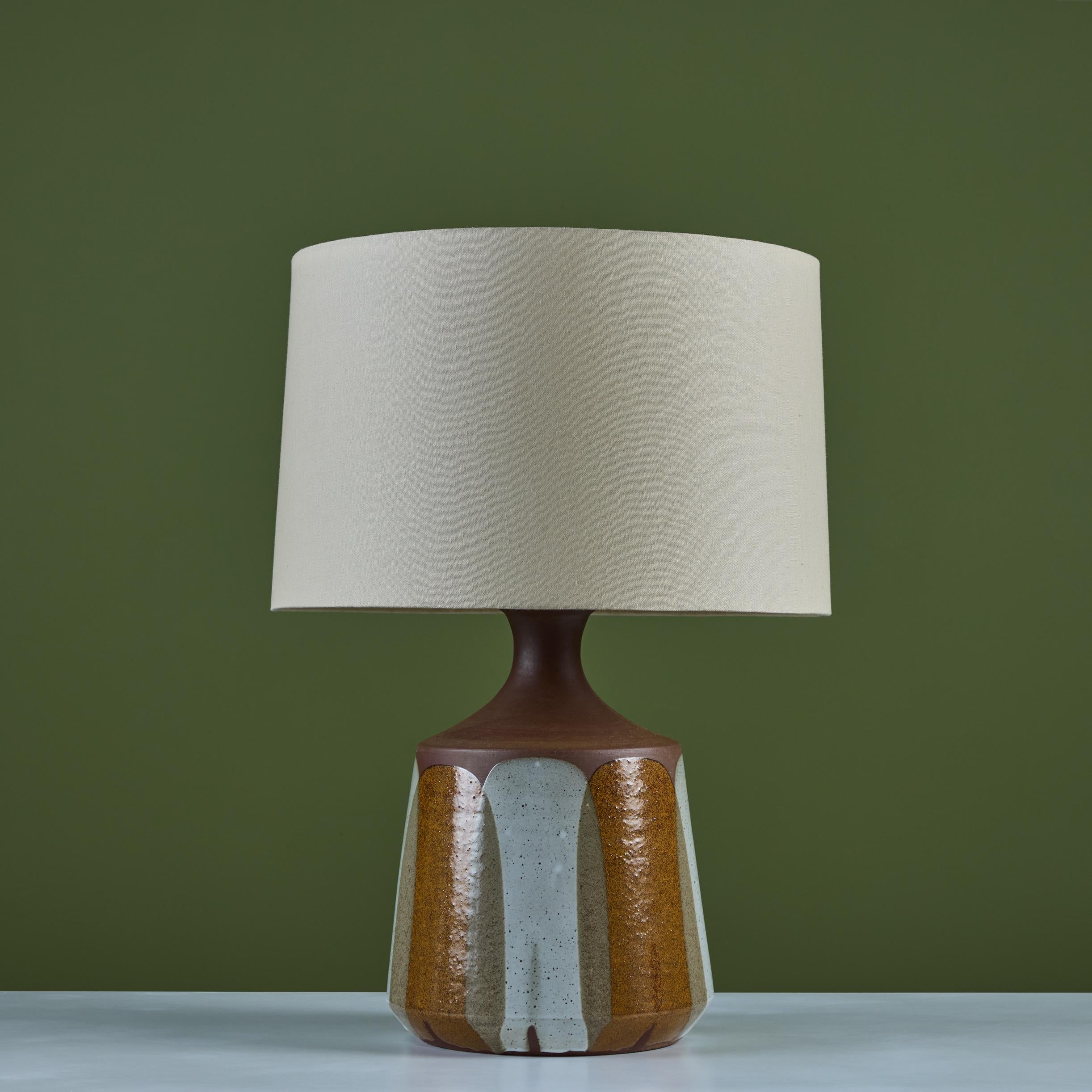 David Cressey Stoneware Flame Glaze Table Lamp For Sale 1