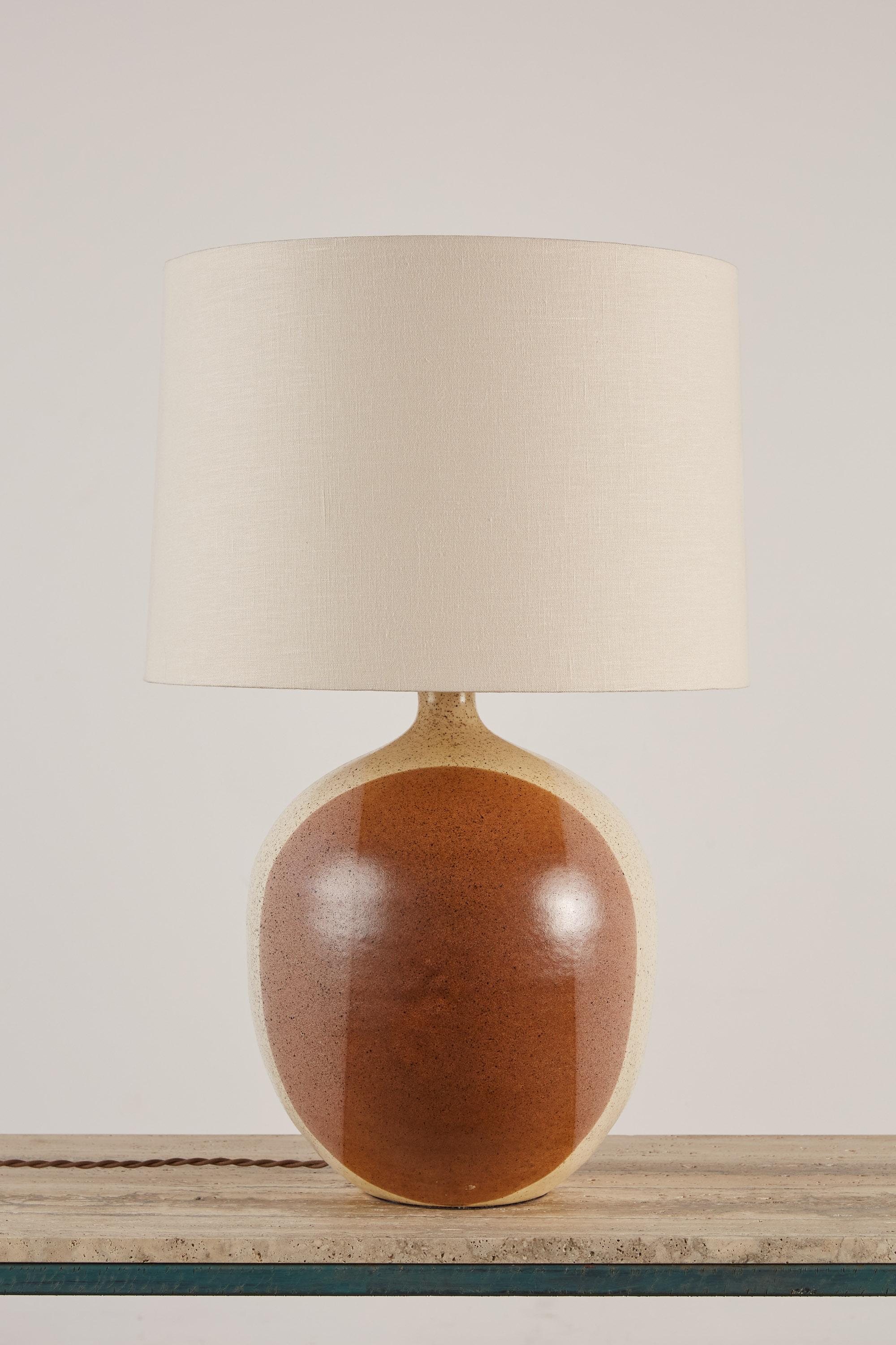 Glazed David Cressey Style Ceramic Table Lamp
