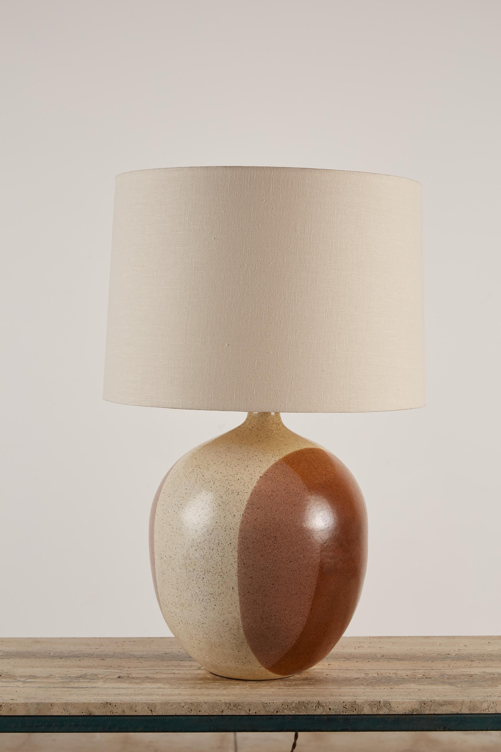 David Cressey Style Ceramic Table Lamp In Excellent Condition In Los Angeles, CA