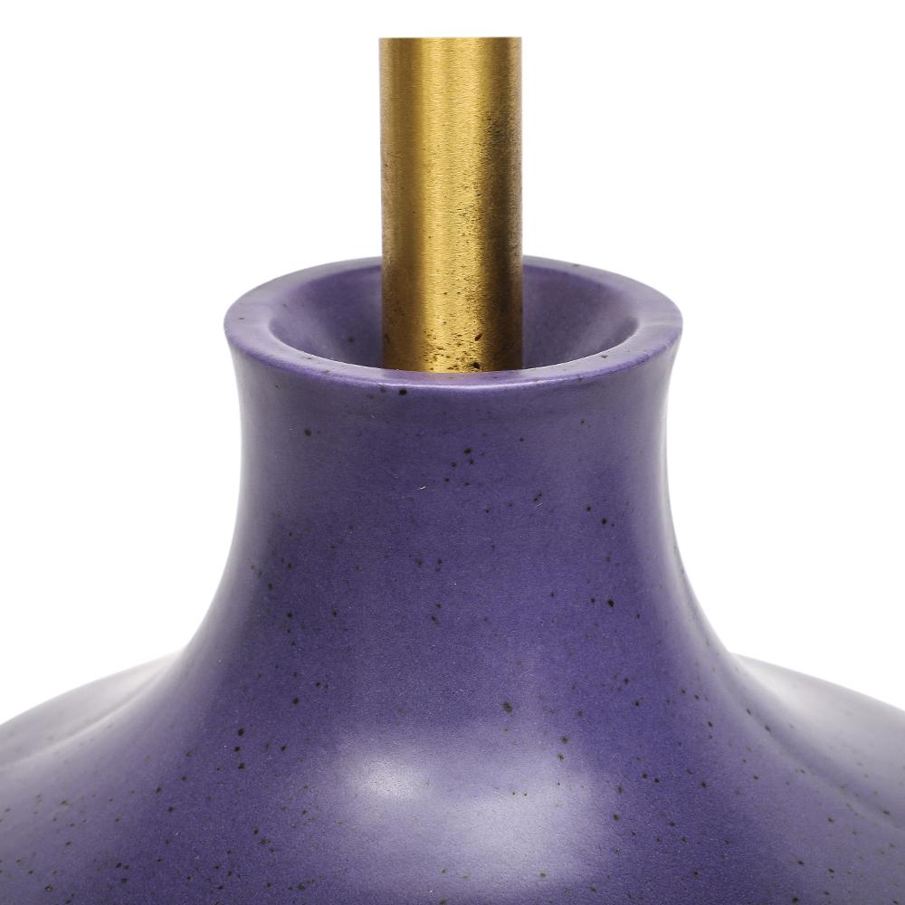 David Cressey-Tischlampe, glasiert, Keramik, Violett (Handgefertigt) im Angebot