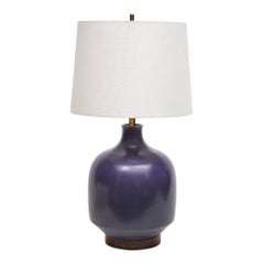 David Cressey Table Lamp, Glazed, Ceramic, Violet