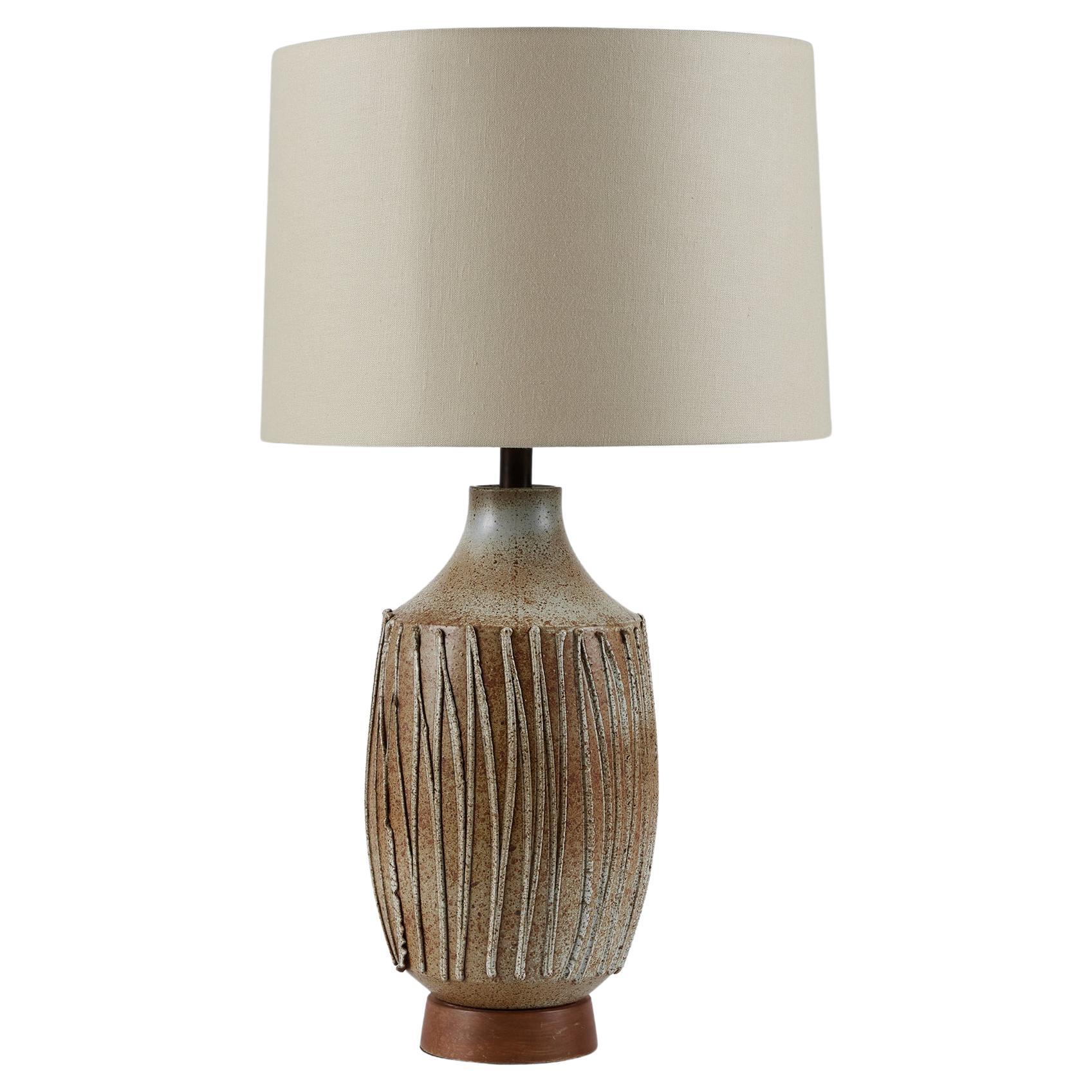 David Cressey Textured Stoneware Lamp for Architectural Pottery