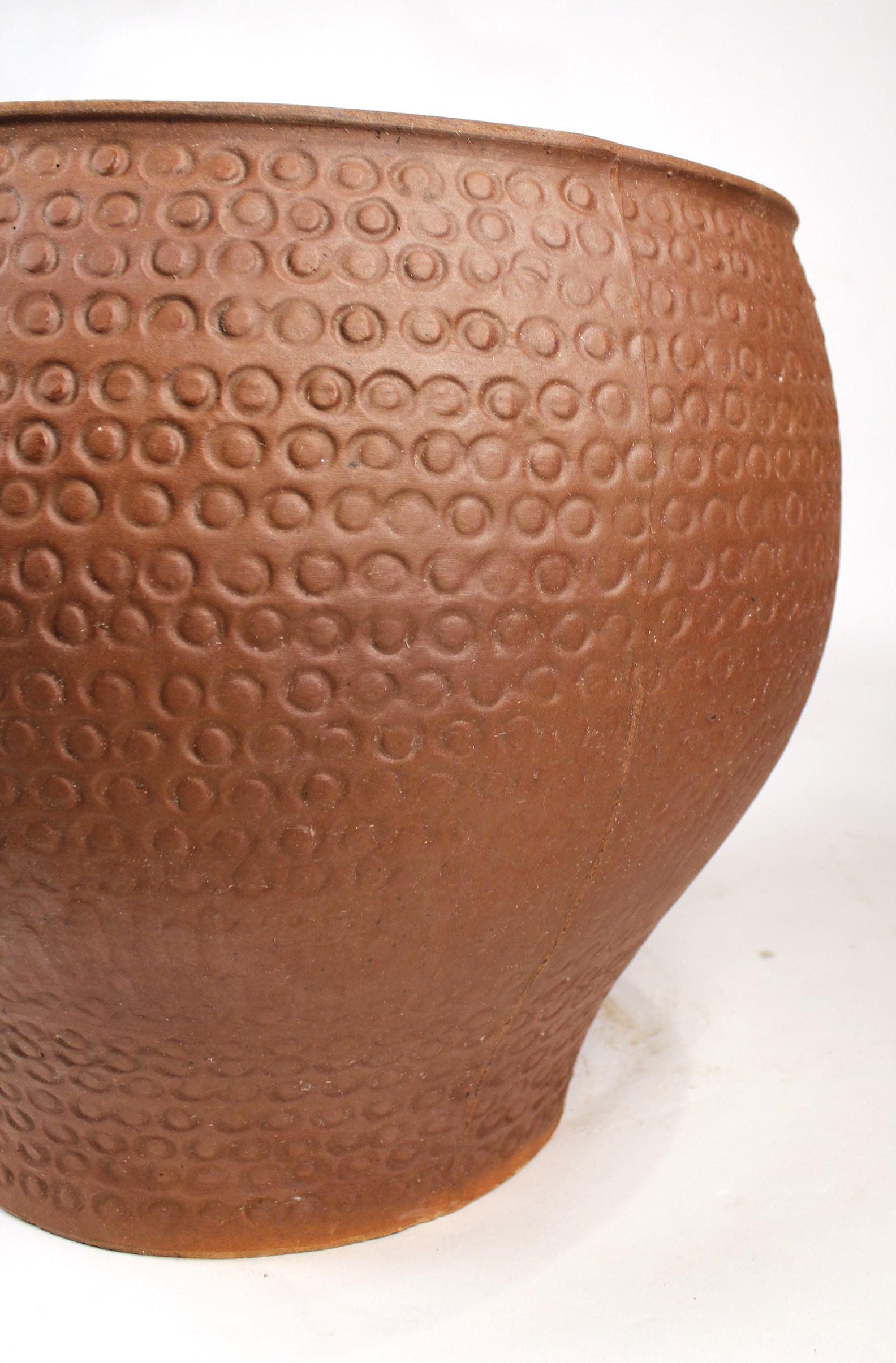 David Cressey Unglazed 'Cheerio' Ceramic Planter for Architectural Pottery In Good Condition In Dallas, TX