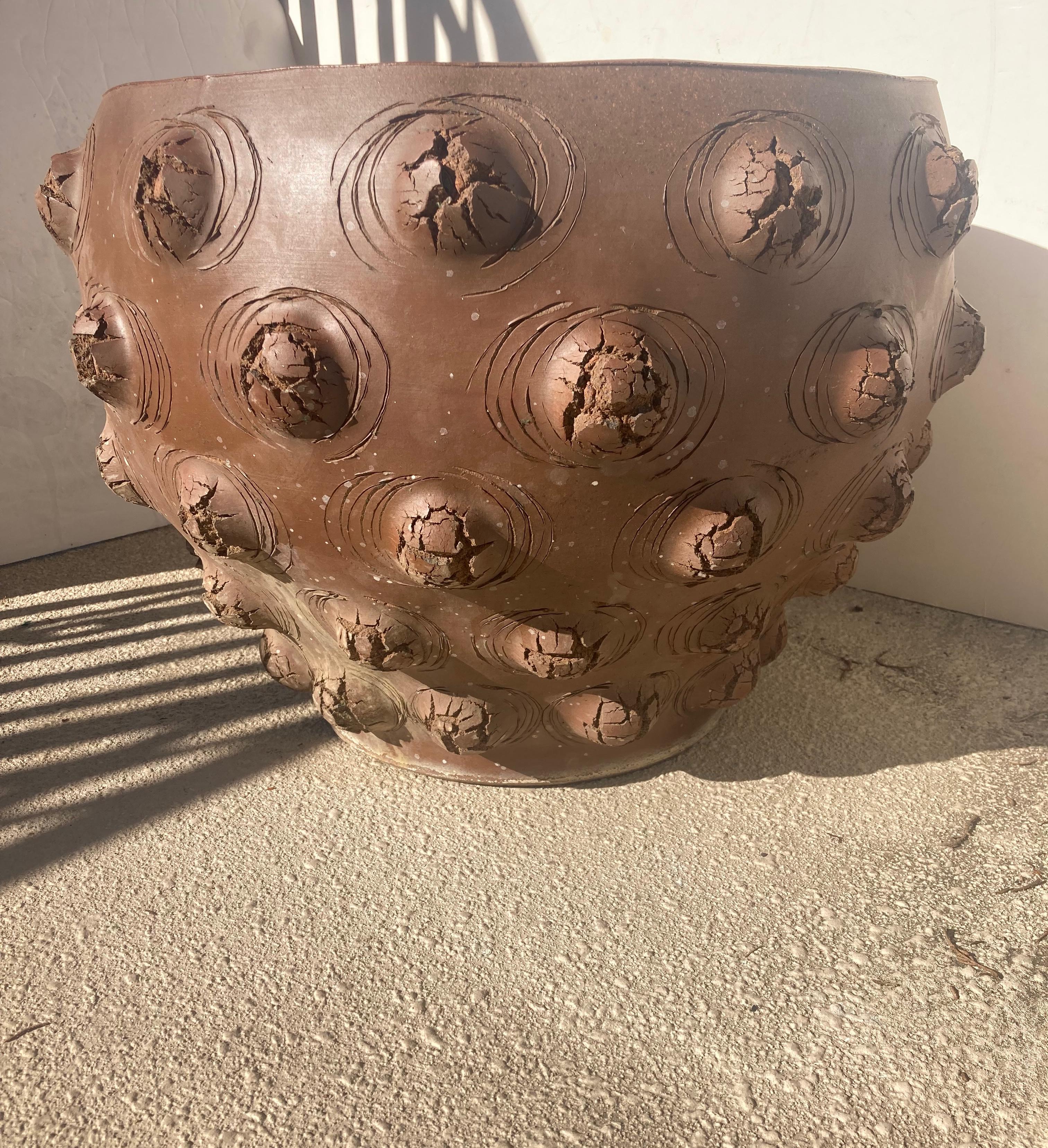 David Cressey, Robert Maxwell, rare large pottery  planter, Earthgender, for AP In Good Condition In Los Angeles, CA