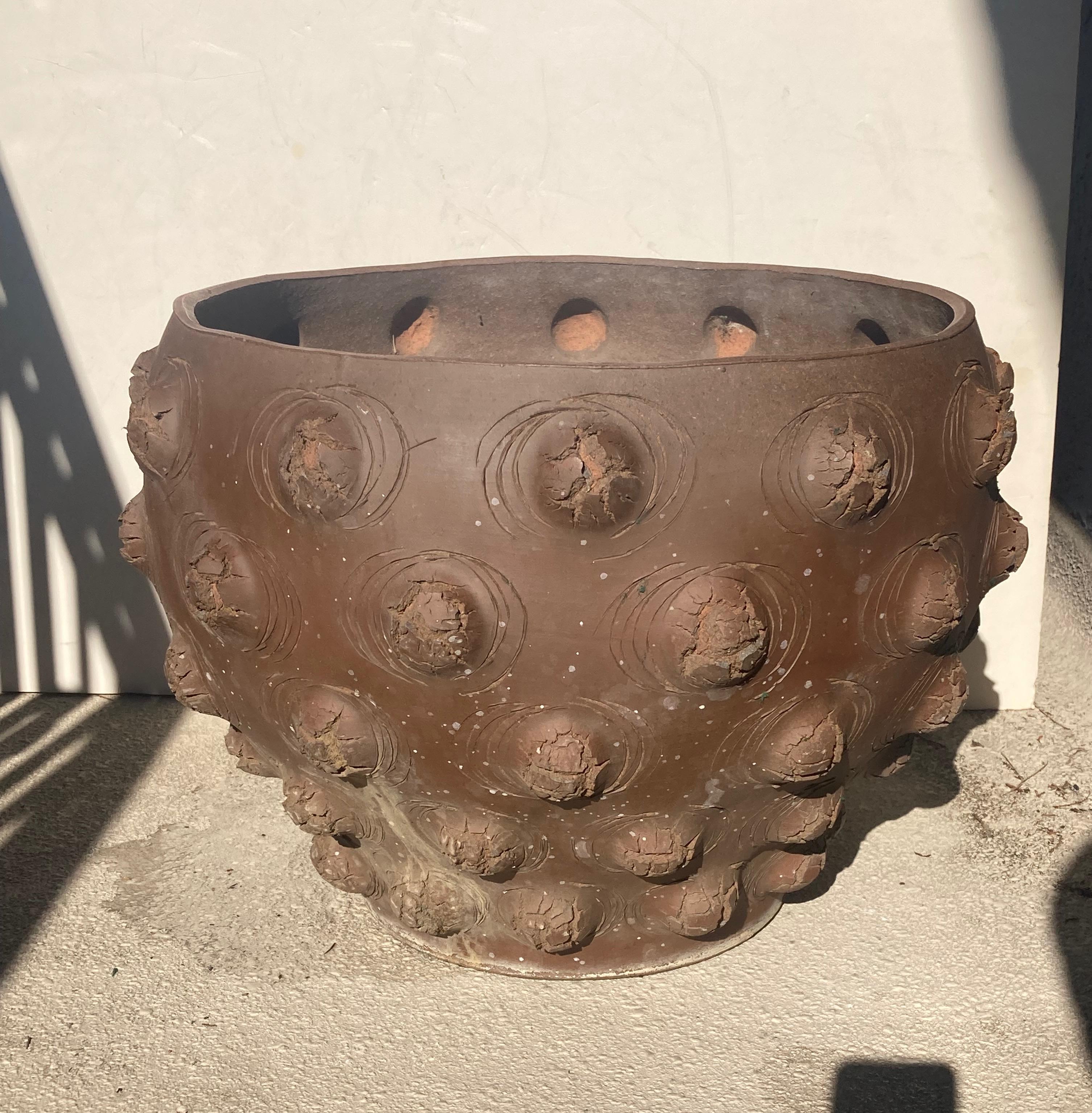 Mid-20th Century David Cressey, Robert Maxwell, rare large pottery  planter, Earthgender, for AP