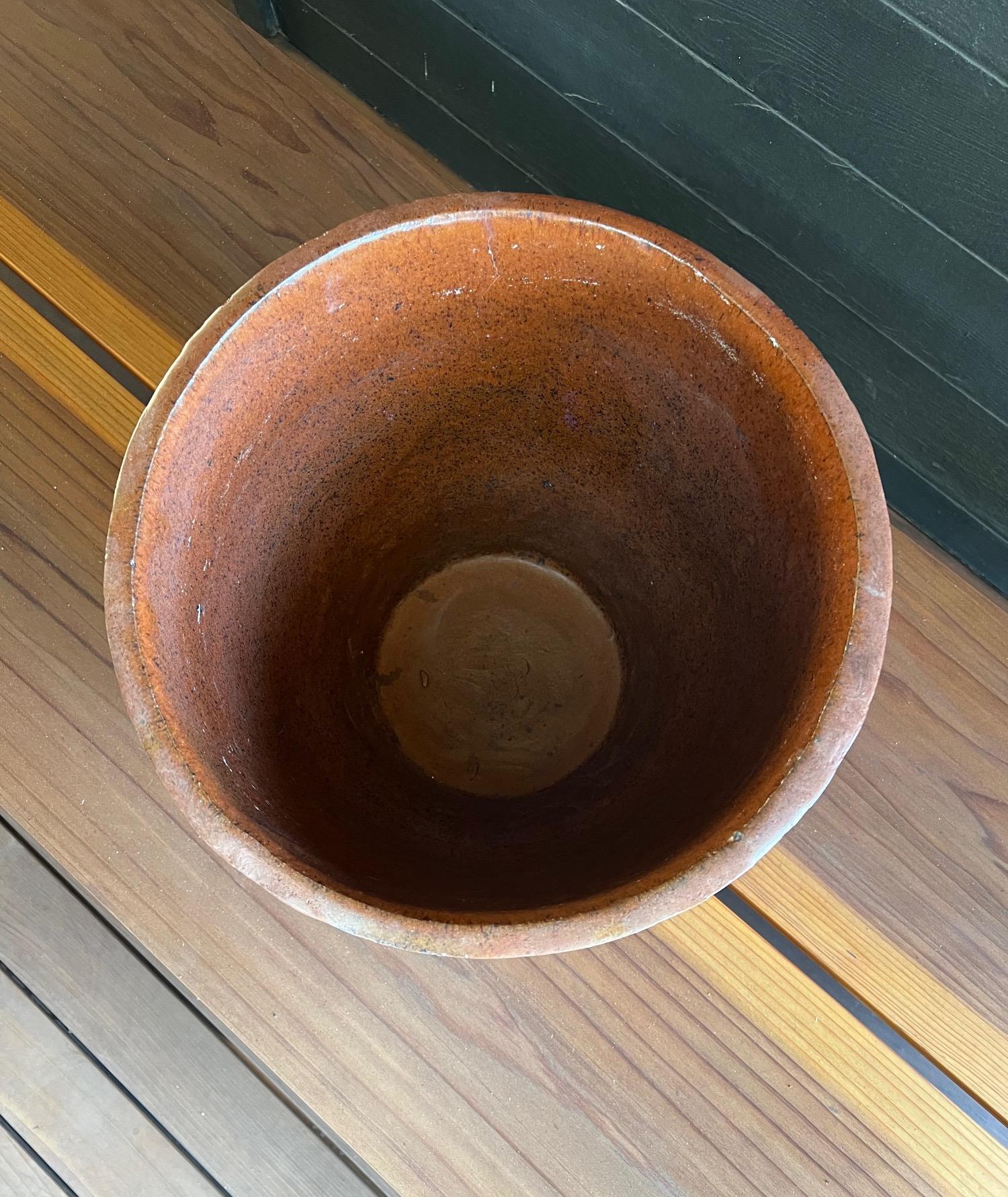 David Cressy Für Architectural Pottery Pro/Artisan Blattmuster Topf Rost Glasur (amerikanisch) im Angebot