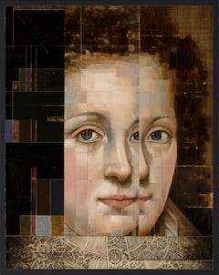 Contessa di Arundel con Matrice, Stile antico con approccio moderno, Olio su metallo
