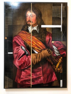 Sir John Mennes, Retrato aristócrata con un enfoque moderno, Óleo sobre metal