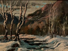 Jackson New Hampshire Winter Scene, David Curtis Baker (1915-1999) listed artist