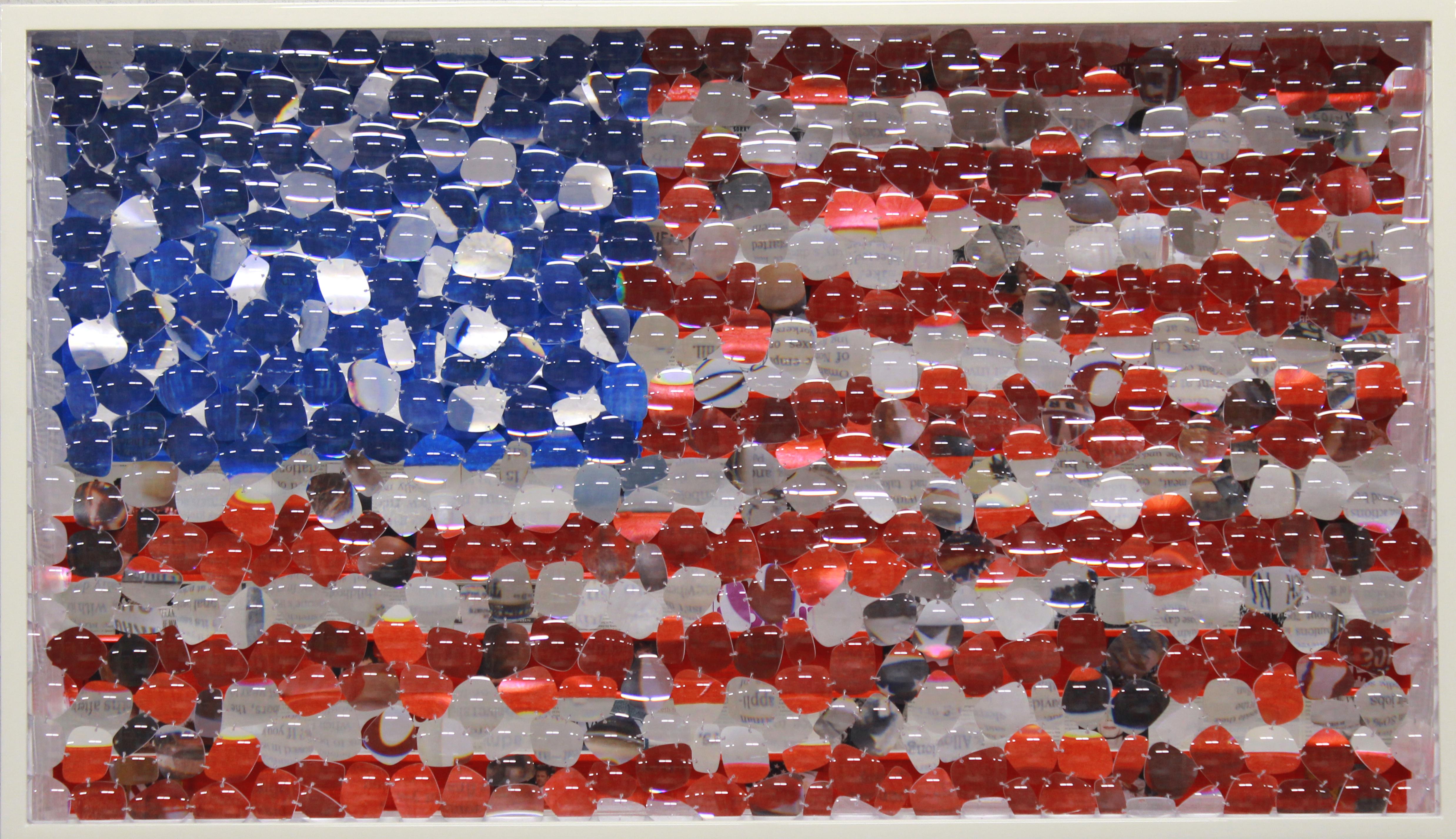 David Datuna Black and White Photograph - Moving Flag