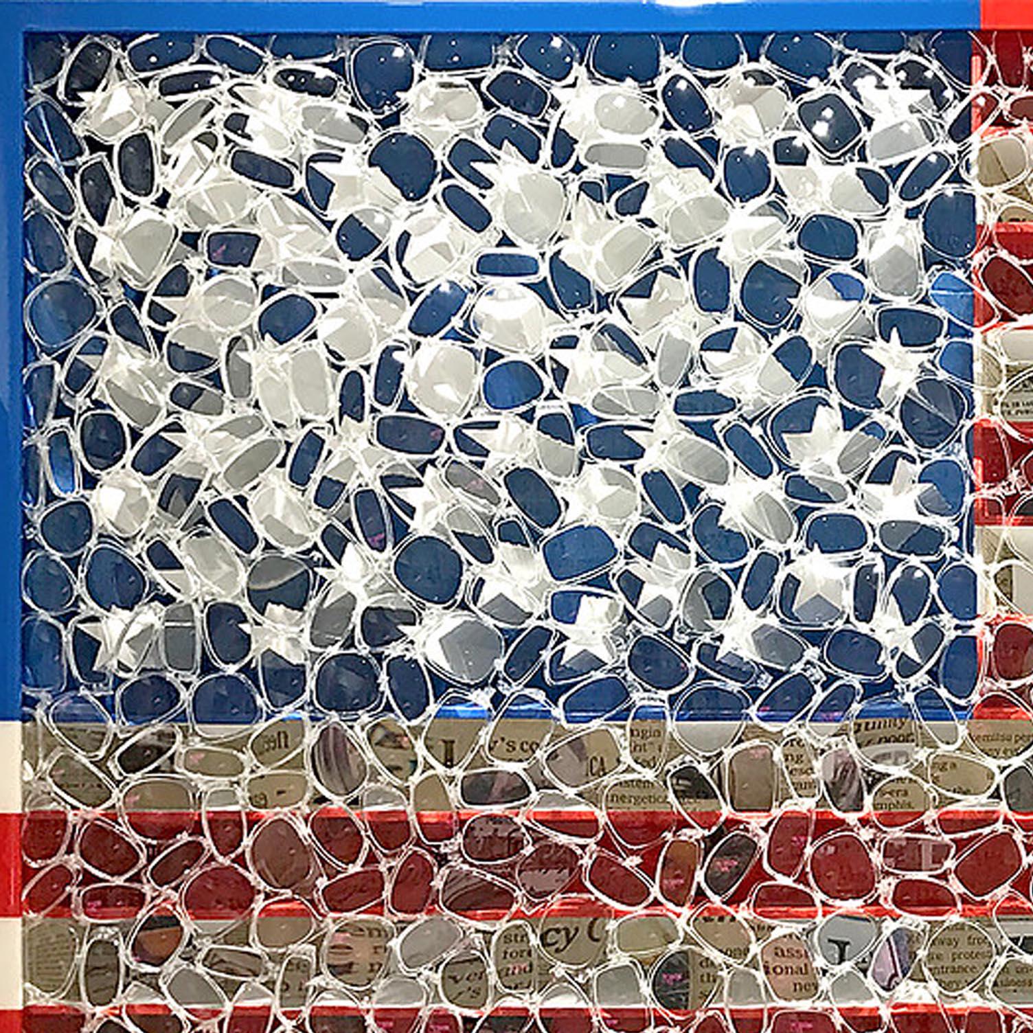 USA Flag - Sculpture by David Datuna