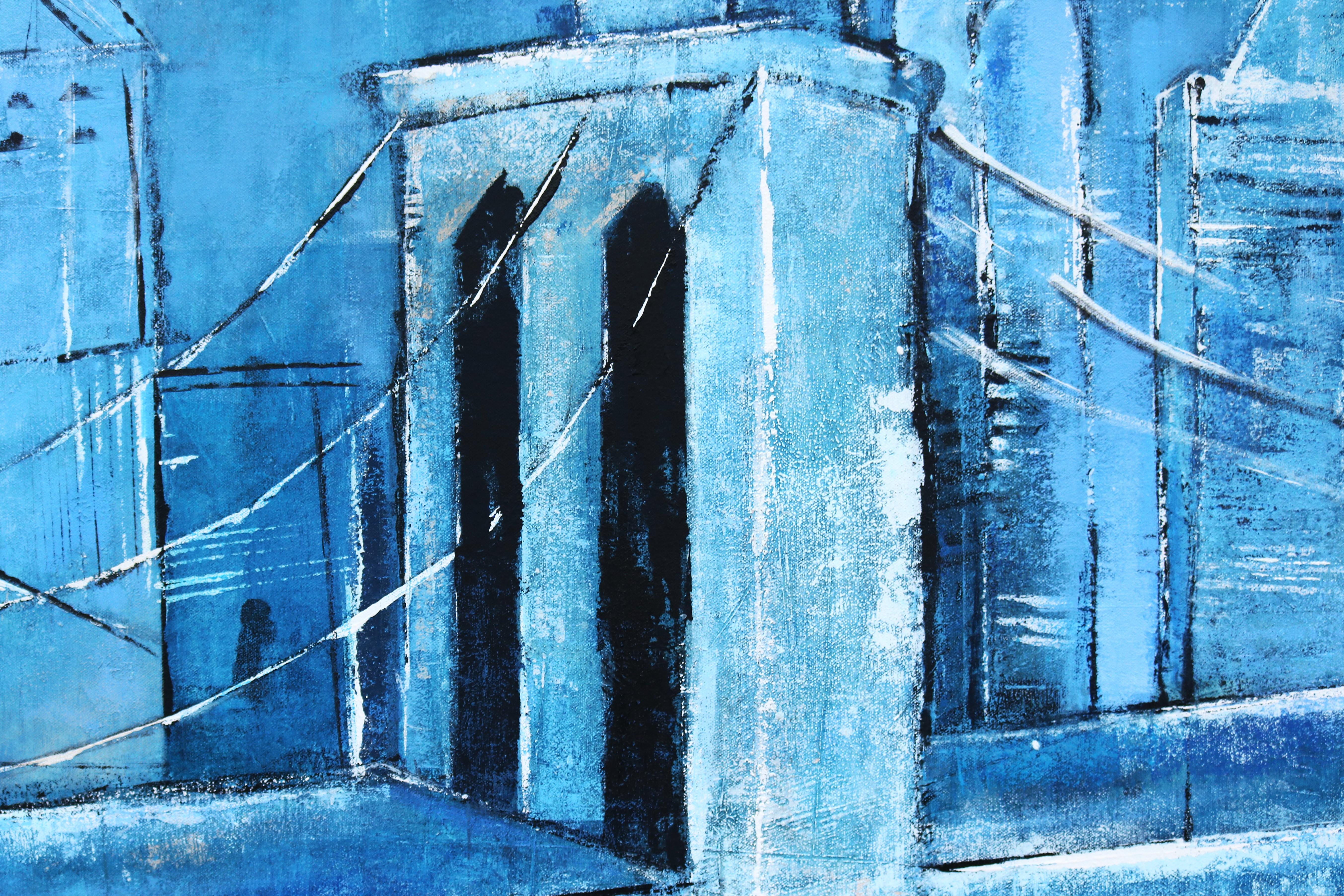 David Dauncey Zeitgenössische Stadtlandschaft Original-Acrylgemälde auf Leinwand Gerahmt im Angebot 9