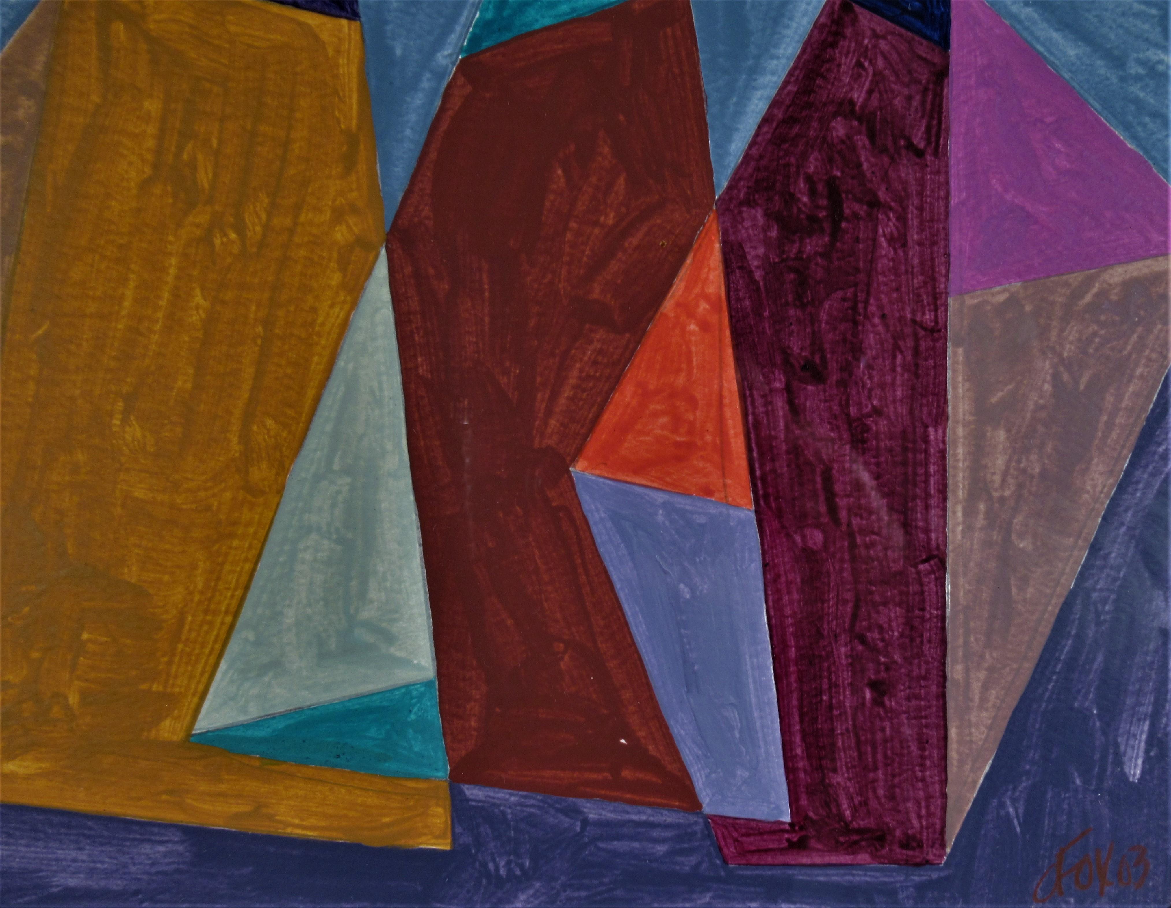 Figura geometrica #22 - Abstract Painting Nero di Dave Fox