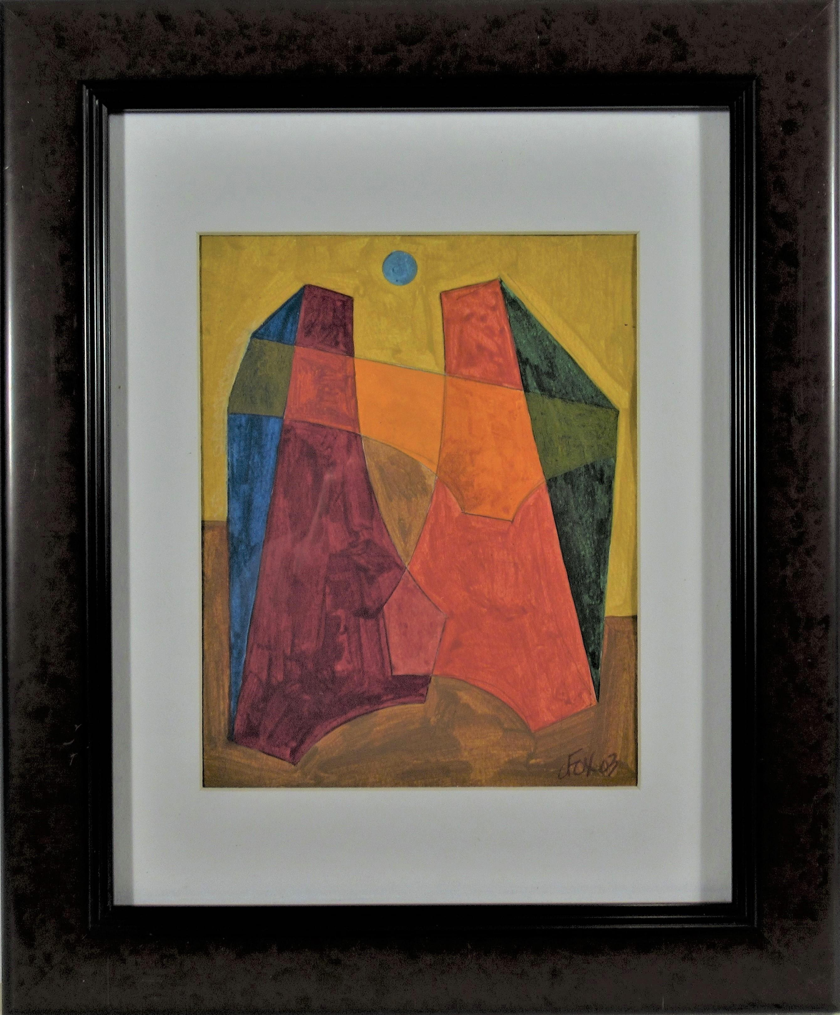 Dave Fox Abstract Painting - Geometric Figure #23