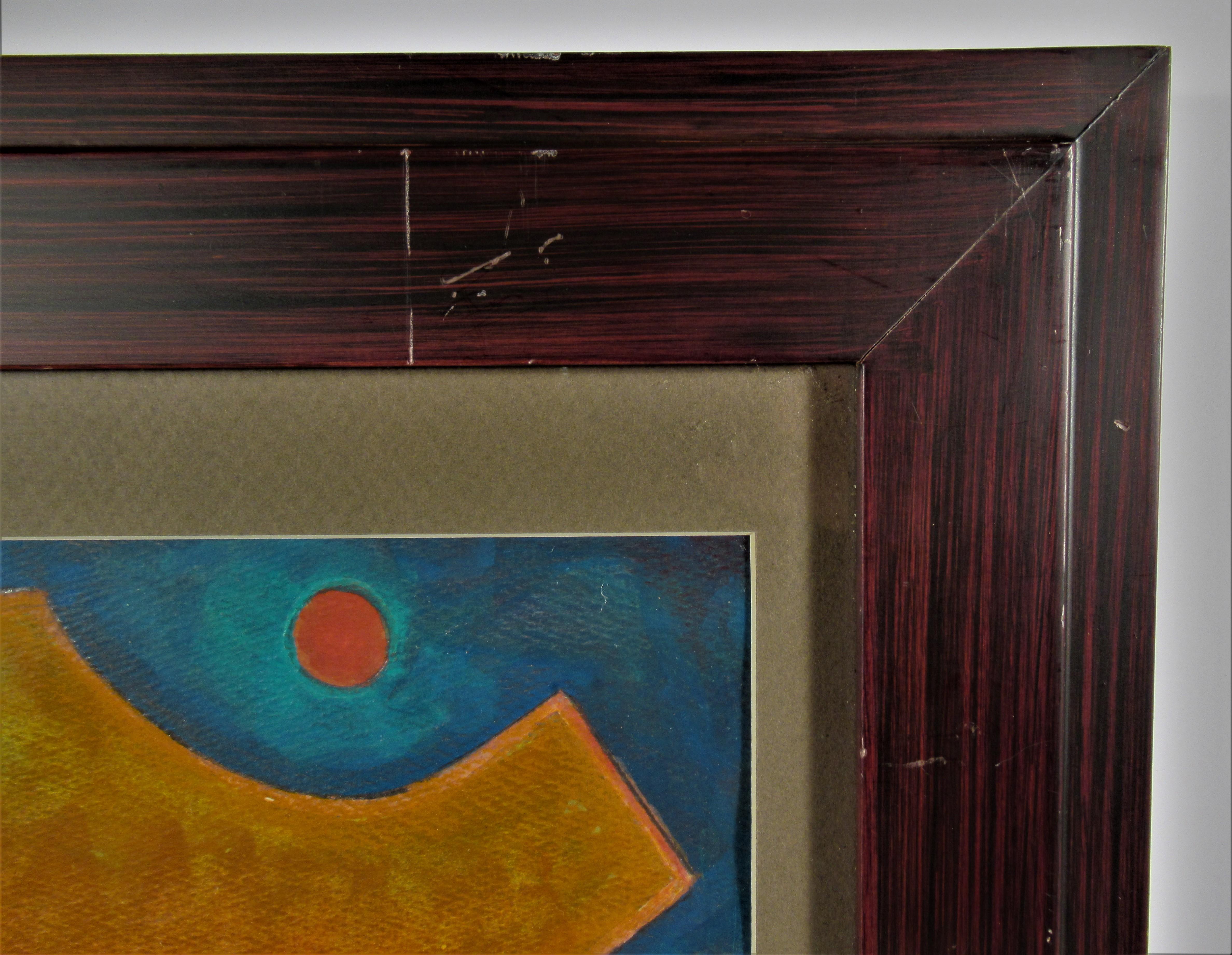 Artista:   David Fox (americano, 1920-2011)
Titolo:   Figura geometrica #25
Anno:   2002
Media:	 Acrilico su carta
Carta:   Carta acquerello
Dimensioni dell'immagine:   8 x 12 pollici
Formato carta:   8 x 12 pollici
Firma:   Firmato e datato in