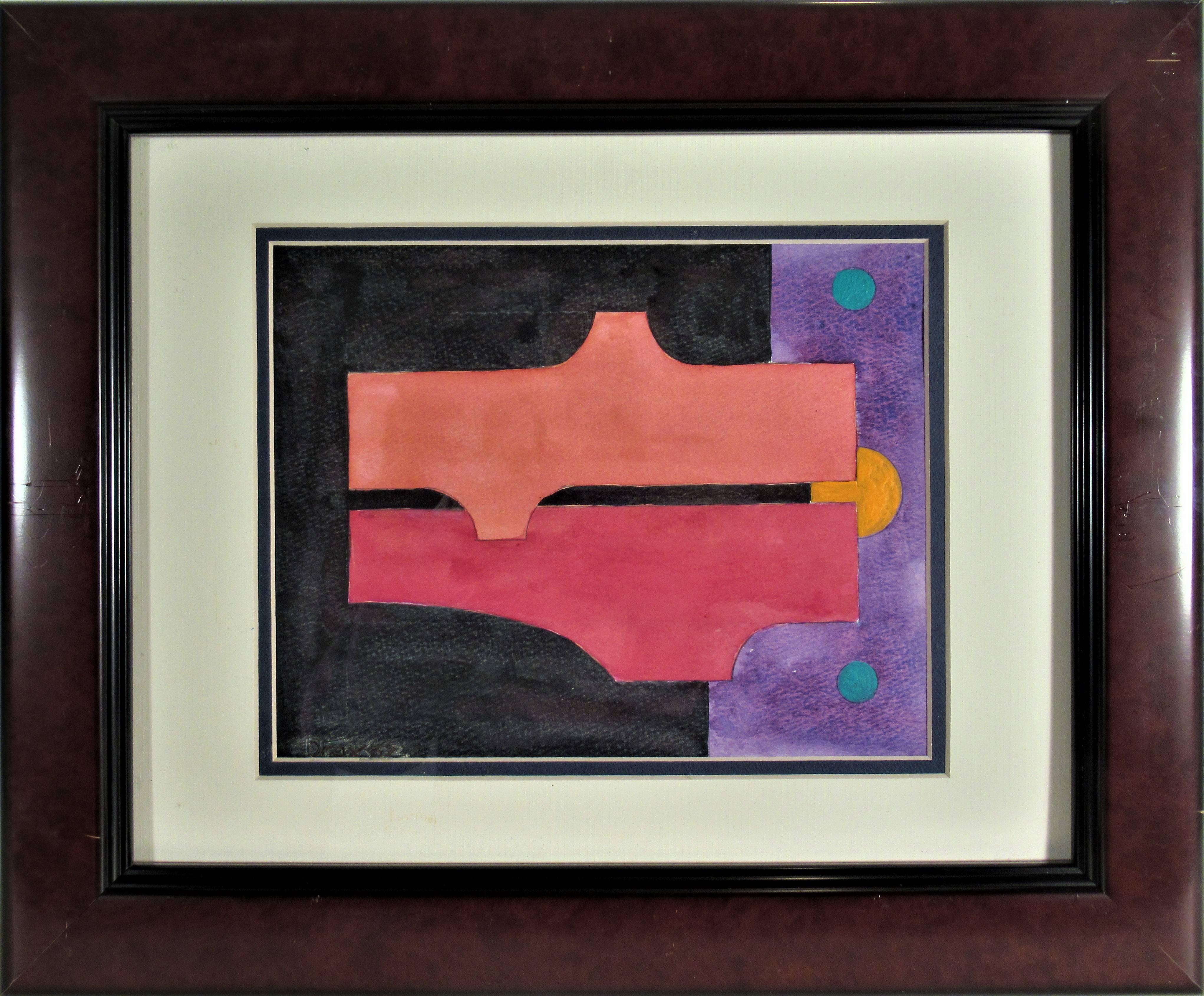 Dave Fox Abstract Painting - Geometric Figure #5
