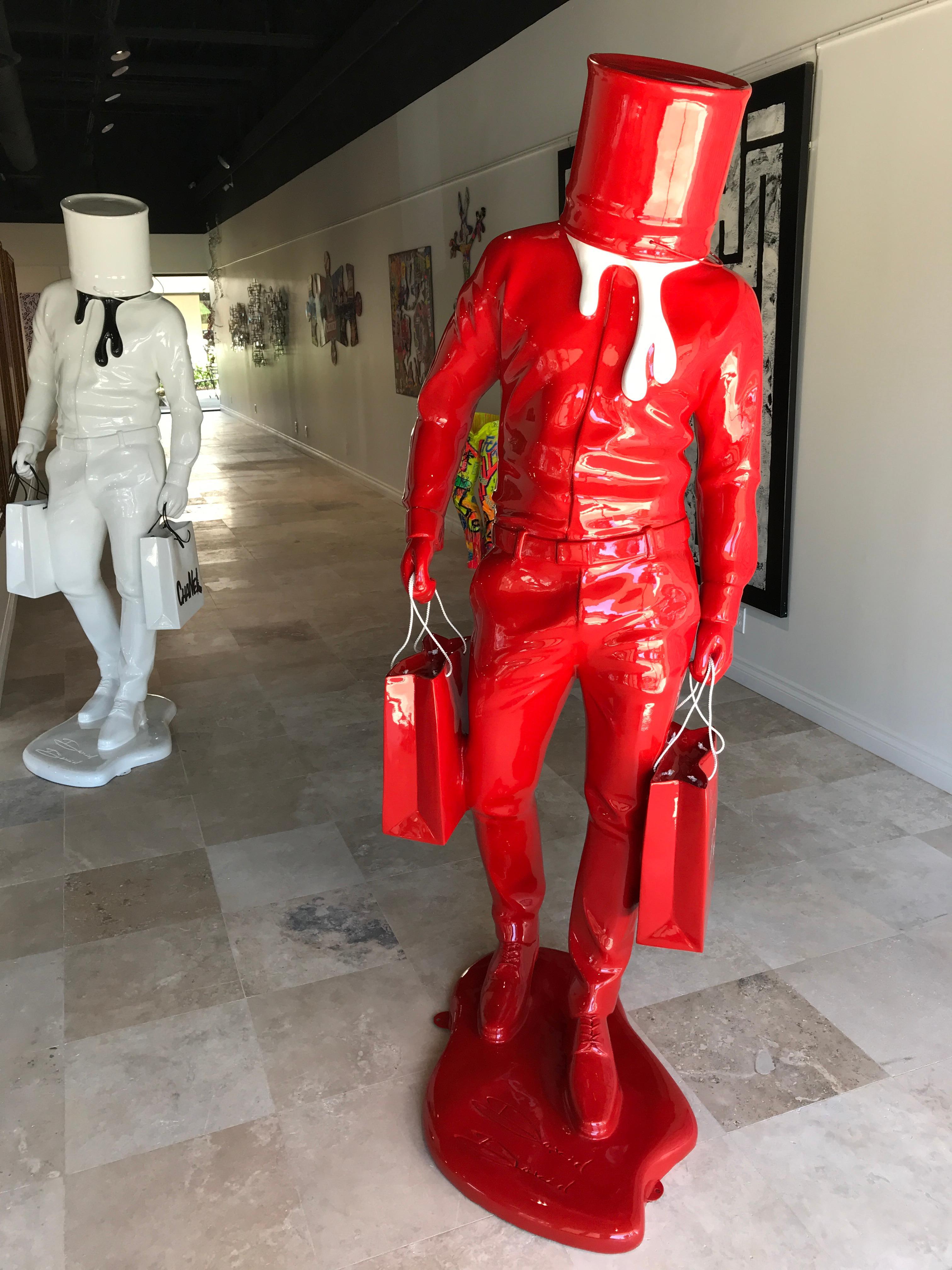 Shopping Man In Art - Cartier shopping bag - Edition of 8 - Contemporary Sculpture by David David
