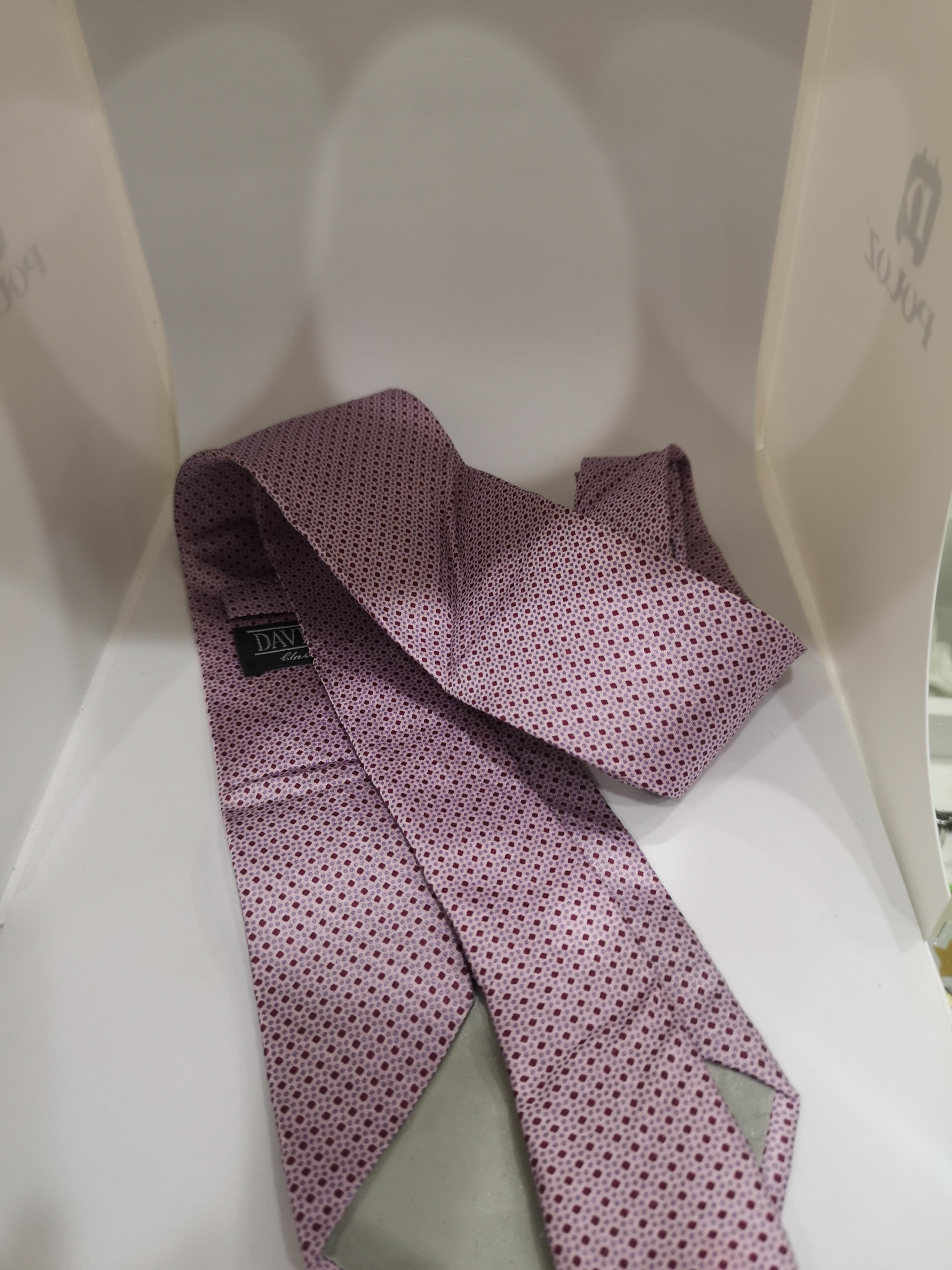 David & David Light purple / pink silk tie 2