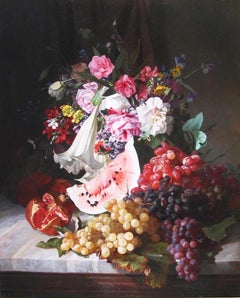 Nature morte, fleurs et fruits