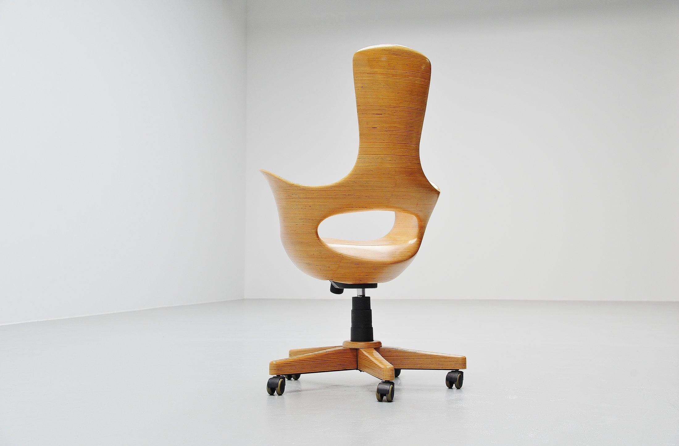 Mid-Century Modern David Delthony Sculptural Desk Chair, Germany, 1995